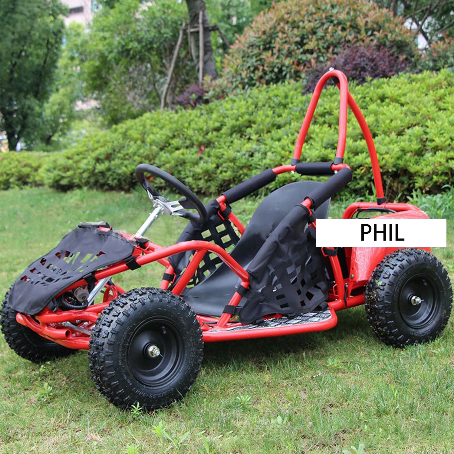 Electric Go Kart Race-Styled Pedals & Rubber Wheels