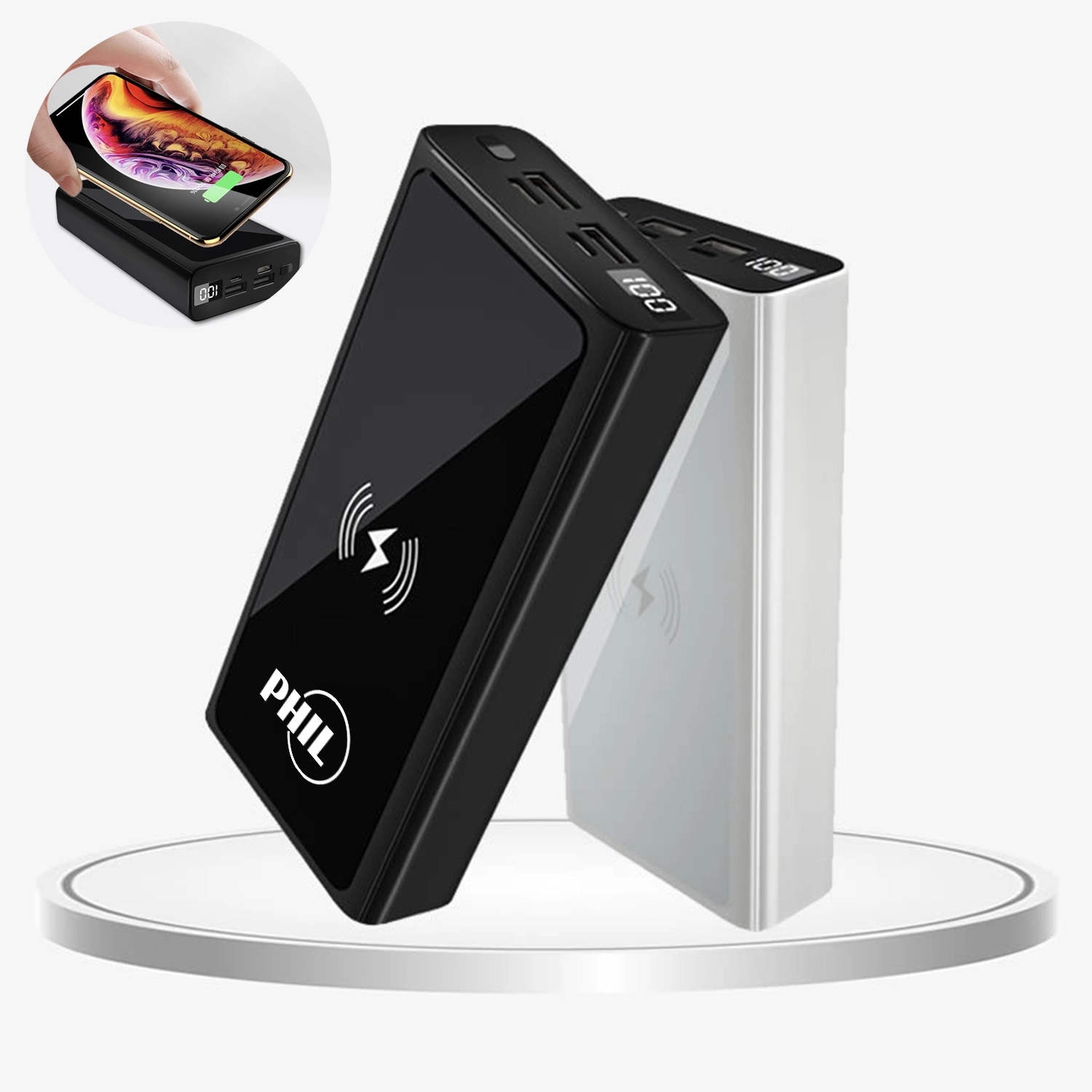 2-In-1 10000Mah/20000Mah Wireless Charger Power Bank