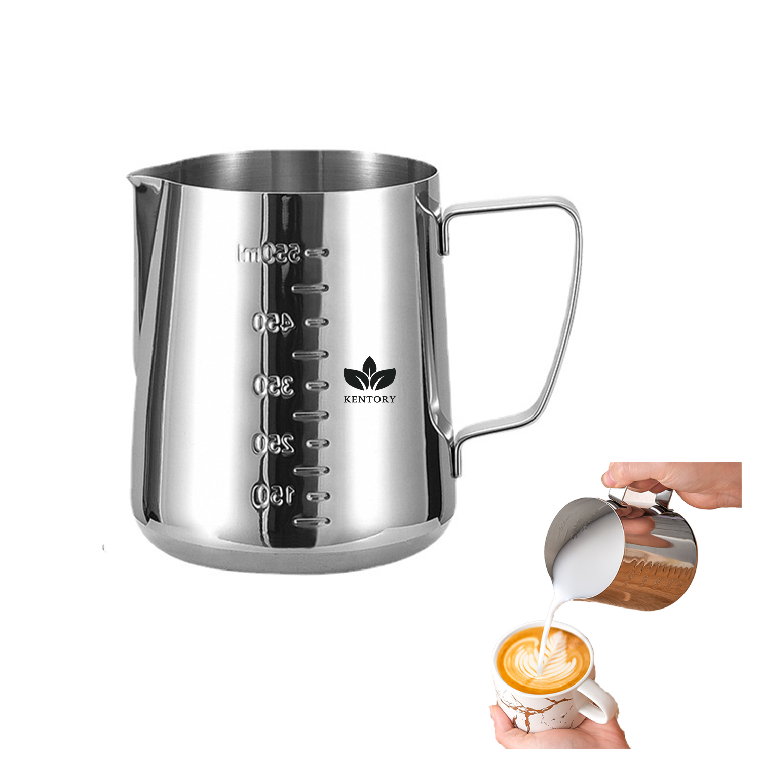 Coffee Milk Frothing Pitcher Cup With Measurement