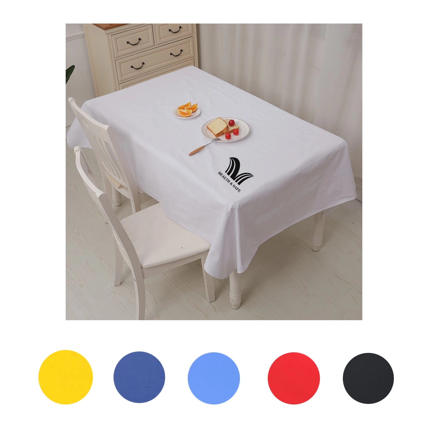Tablecloth Rectangular Cotton Table Cloth Fitted Cover