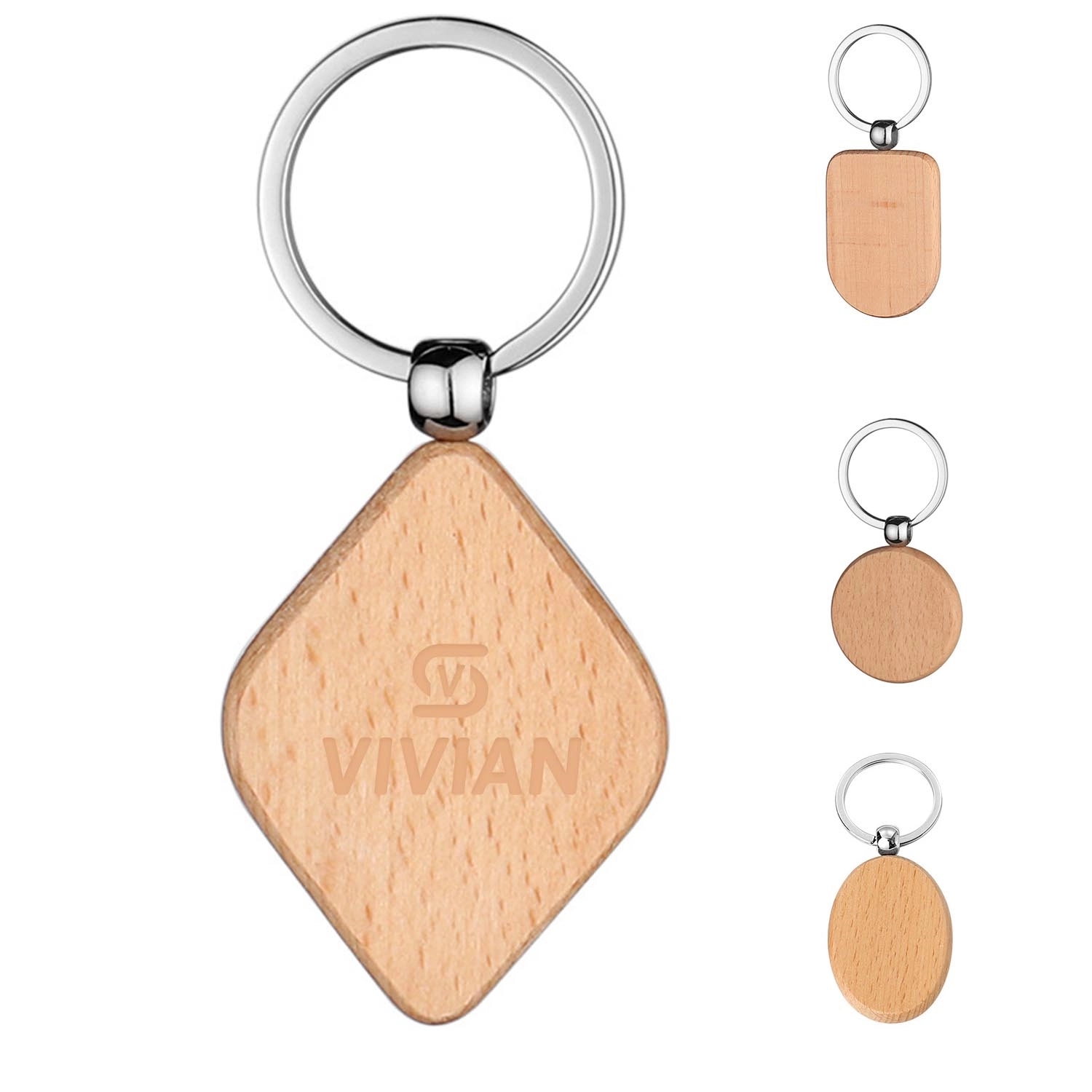 Wooden Keychain Tag