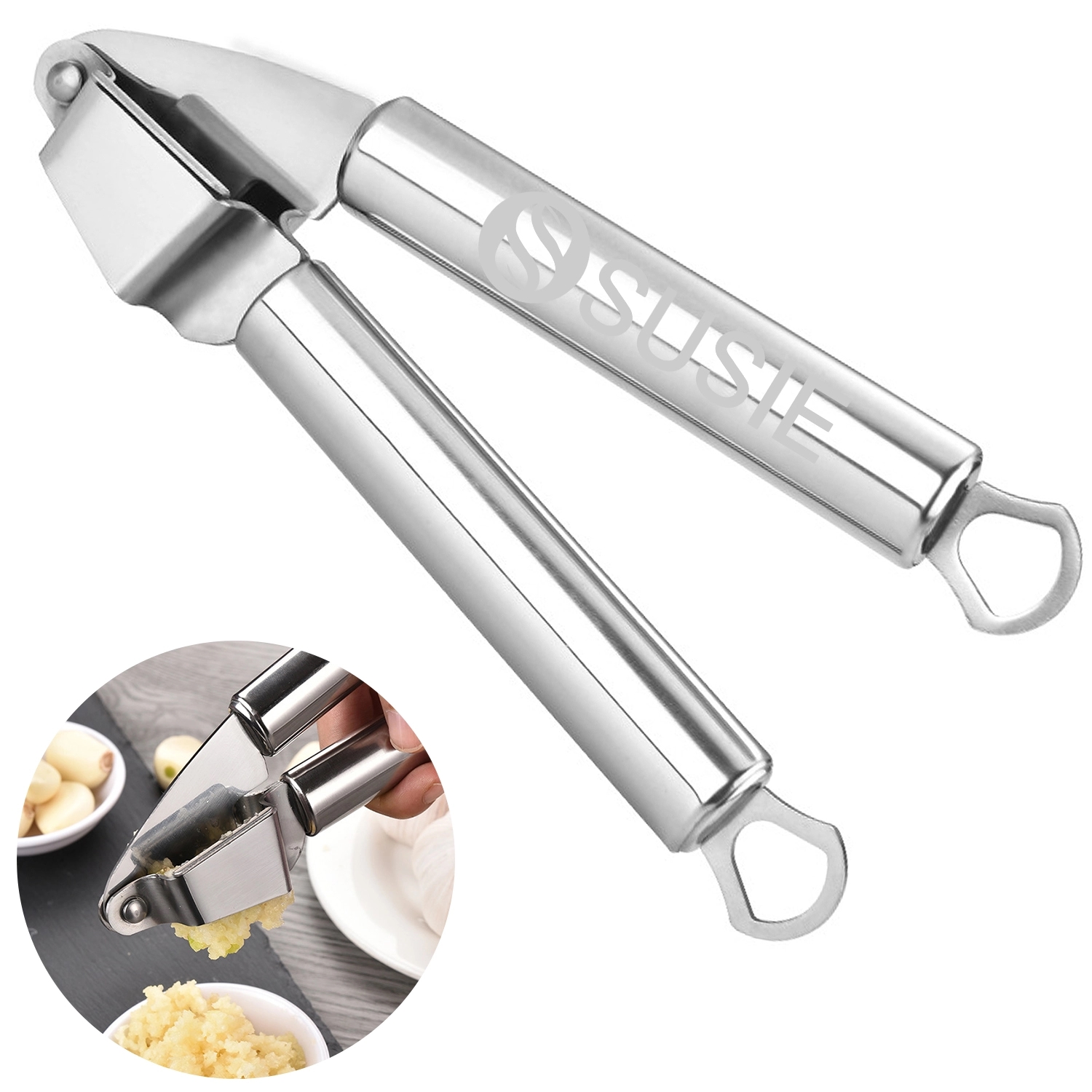 Stainless Steel Garlic Press