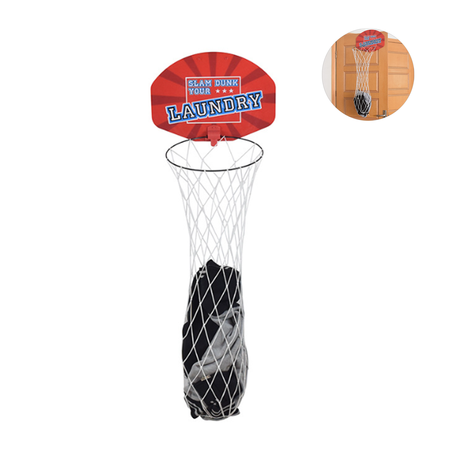 Over-The-Door Basketball Hoop Laundry Hamper