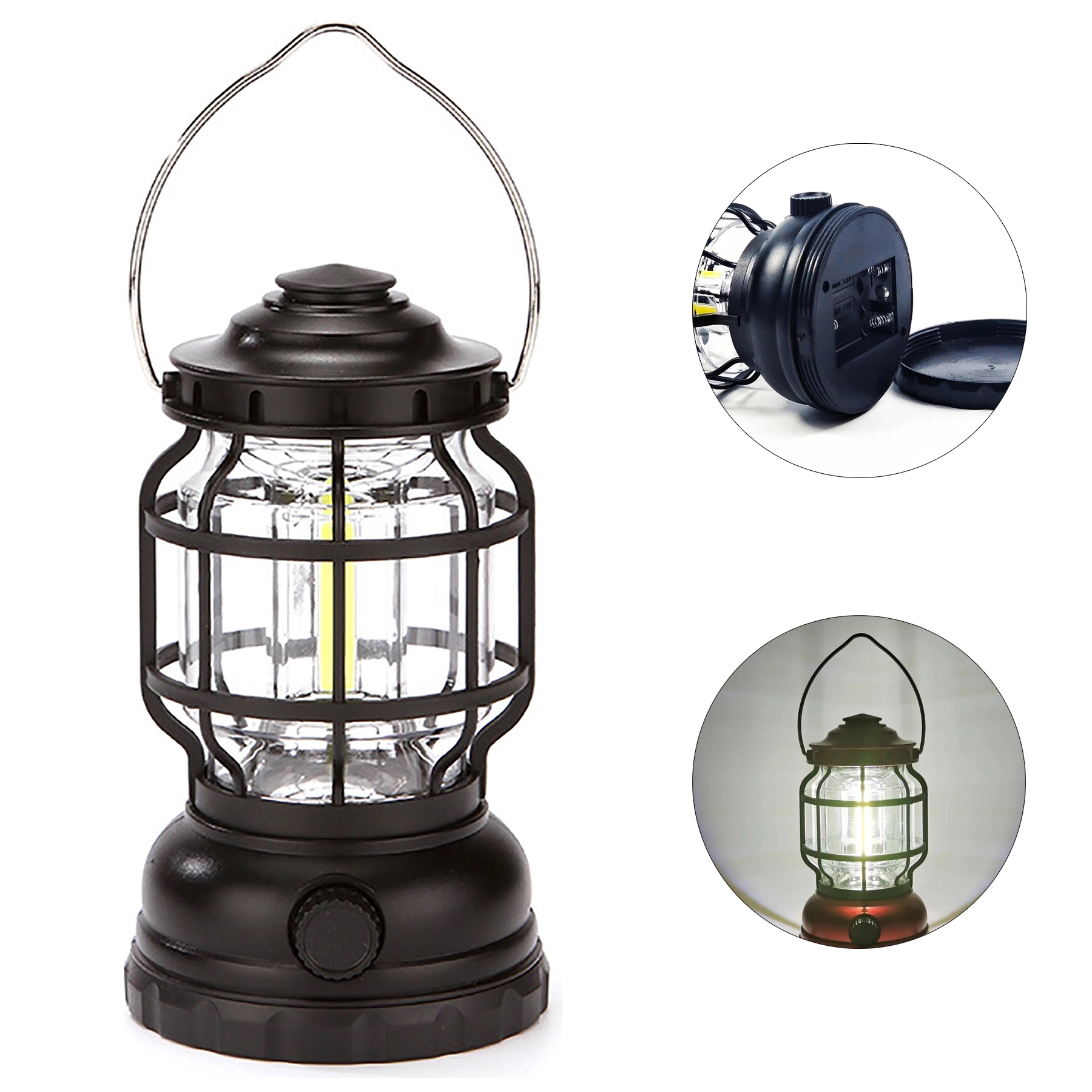 Portable Retro Battery Camping Lantern