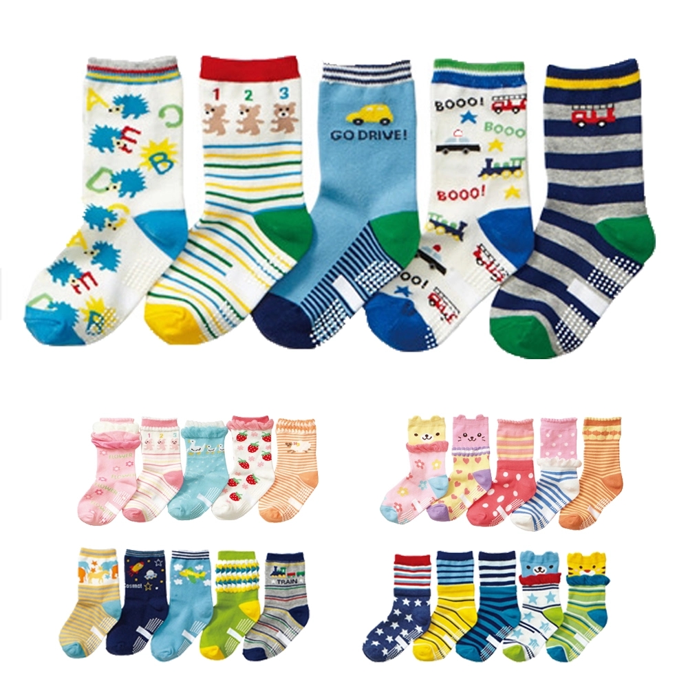 Non Skid Anti Slip Cotton Dress Crew Socks