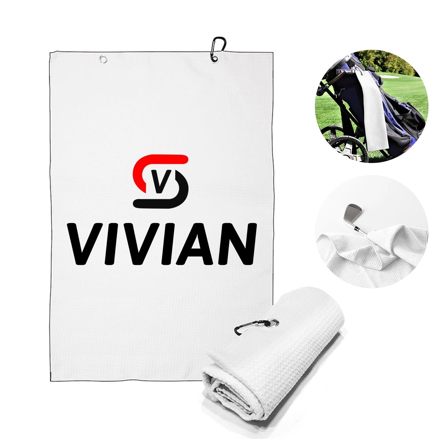 Waffle Weave Terry W/ A Snap Clip