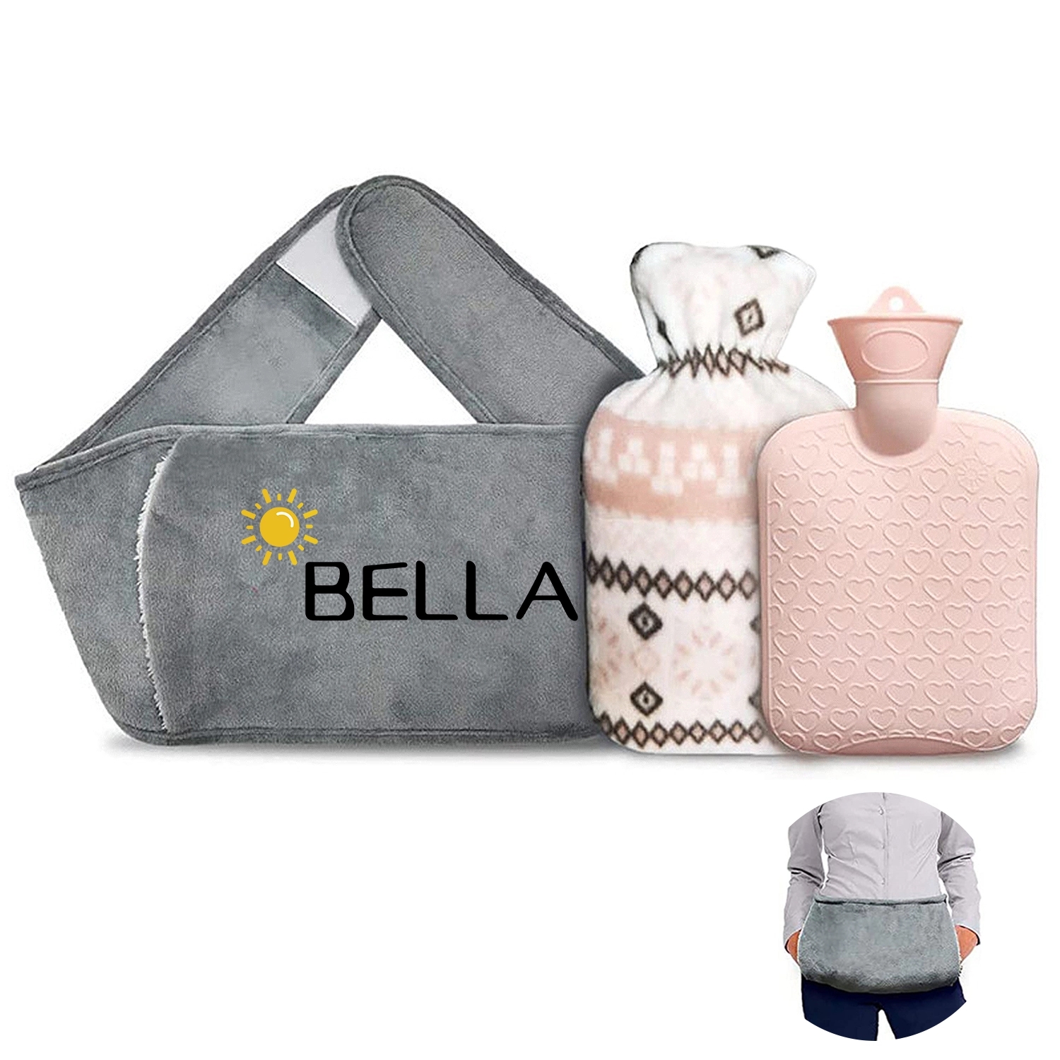 Rubber Hot Water Bag With Soft Waist Cover