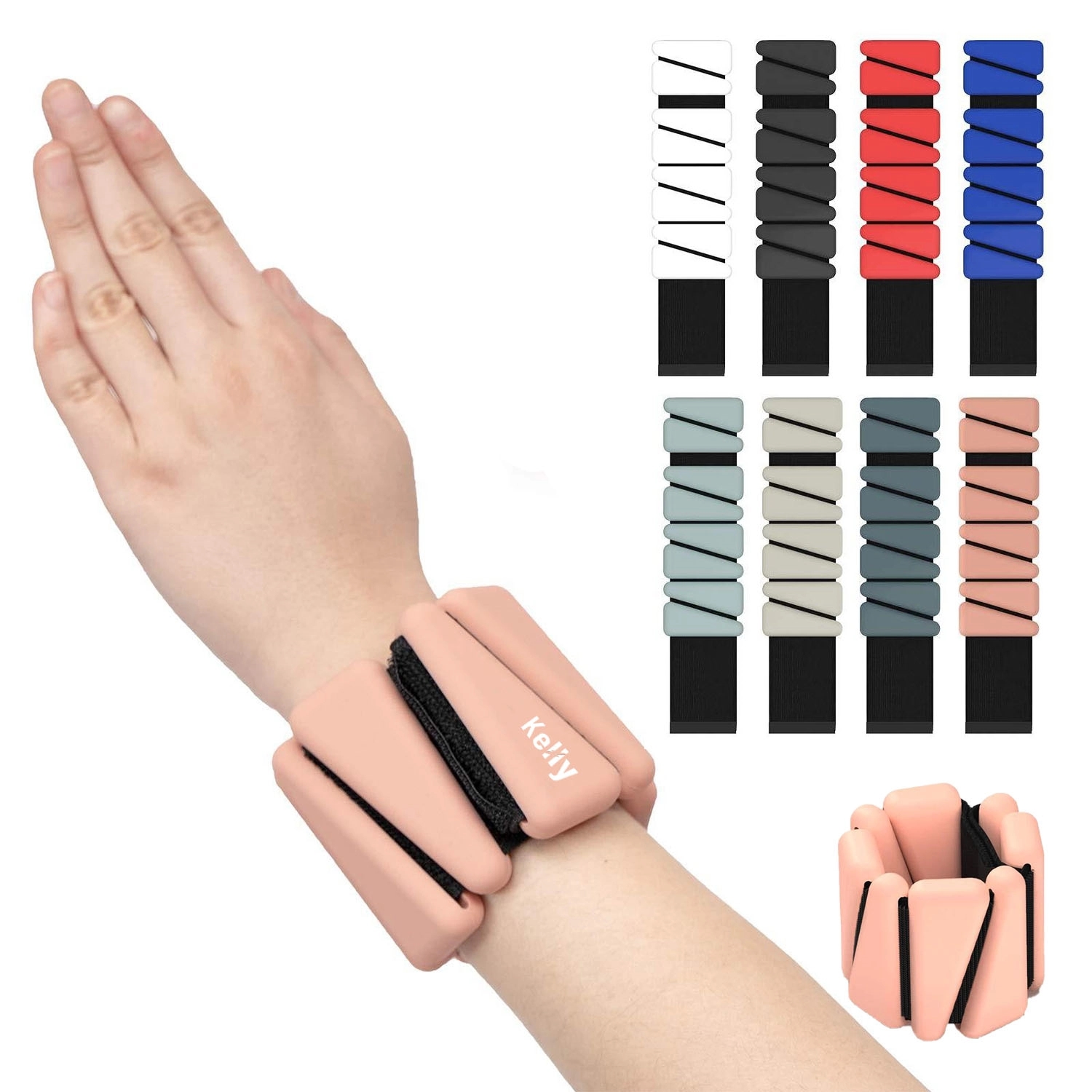 2Pcs Adjustable Wrist Weights 1 Pound