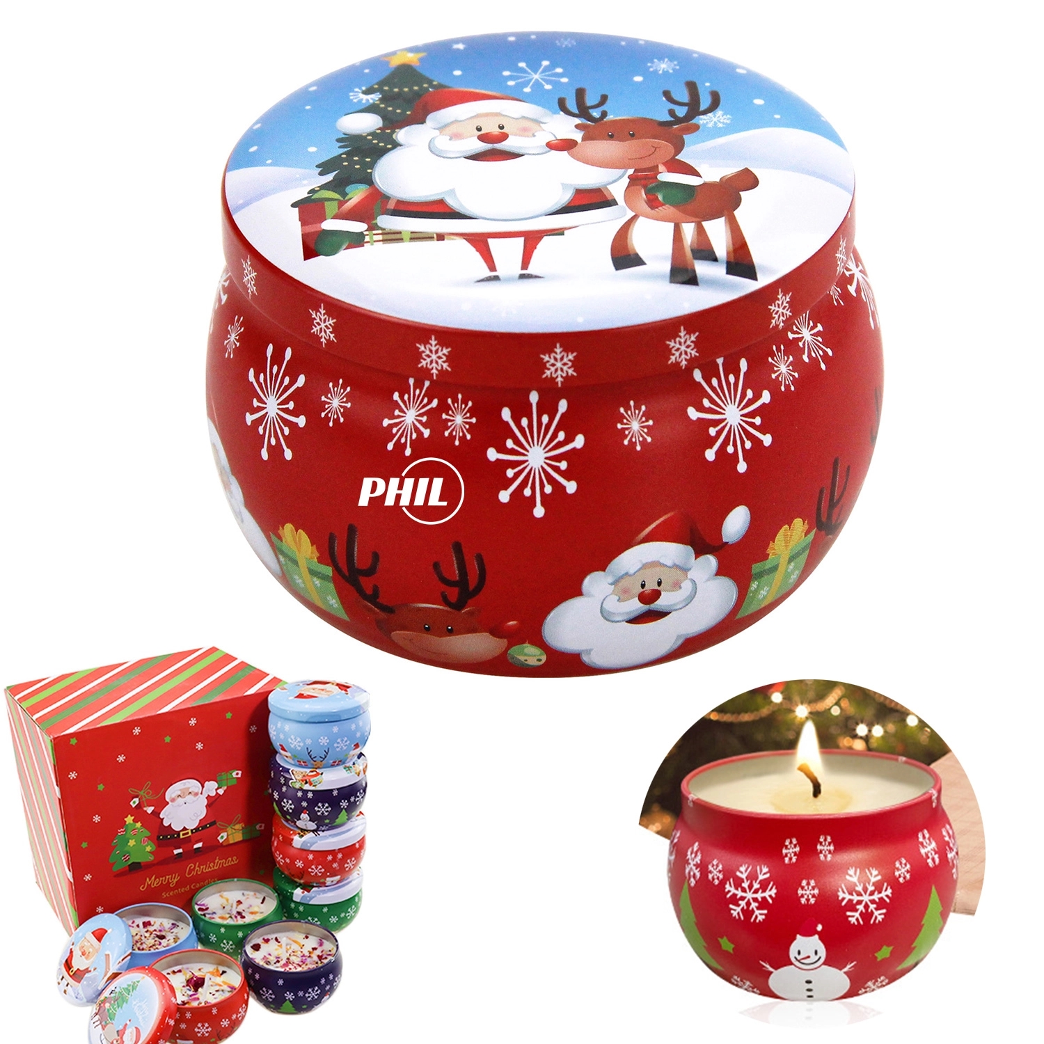Christmas Scented Candles Single Or Set