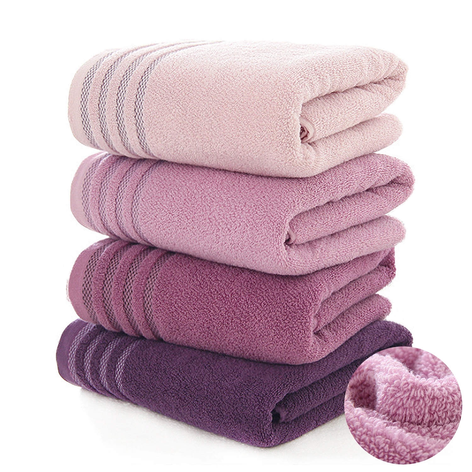 Pure Cotton Purple Towels
