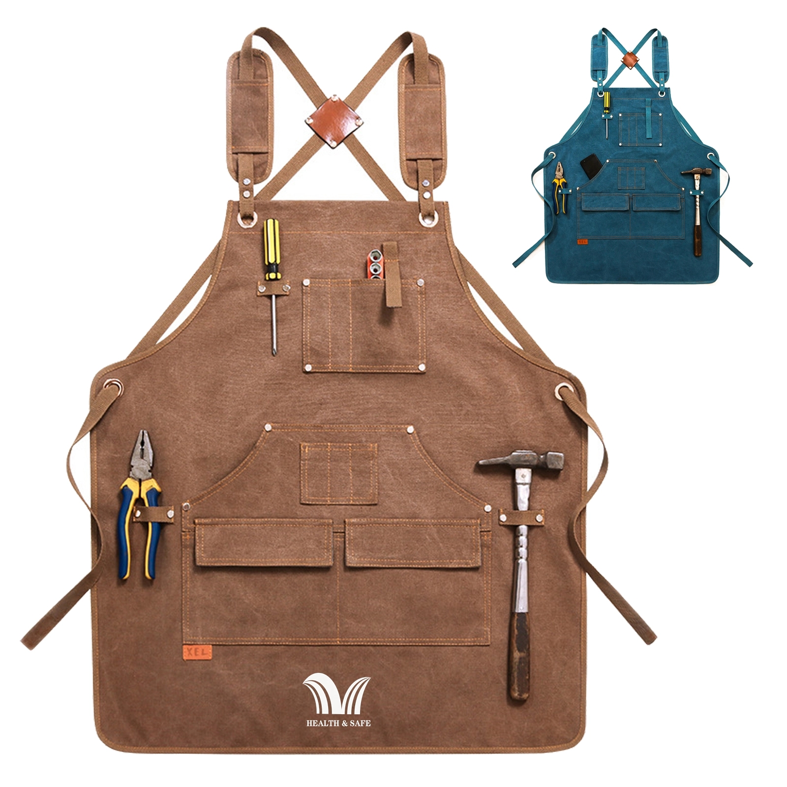 Multi-Pocket Canvas Tool Apron