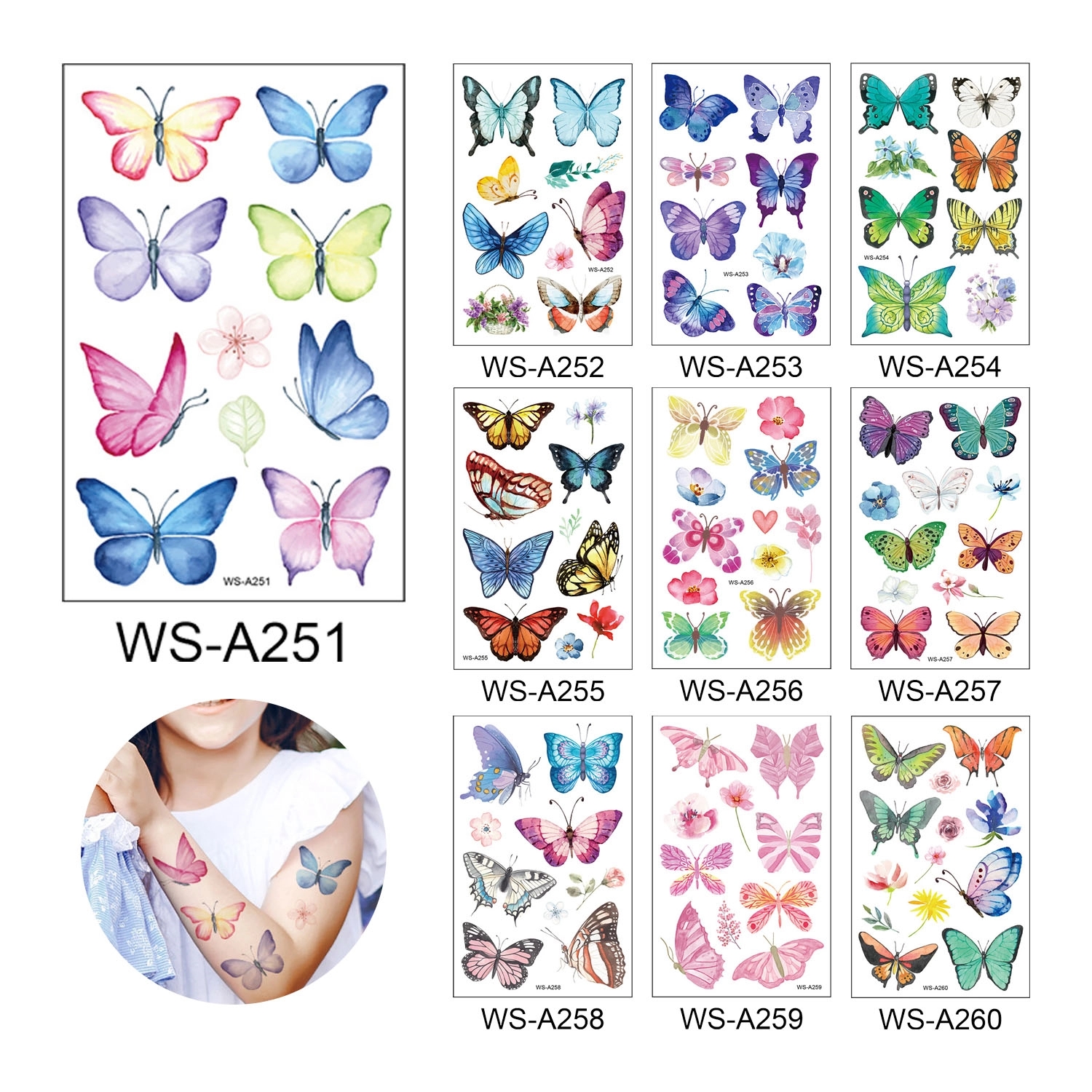 Temporary Tattoo 10Pcs