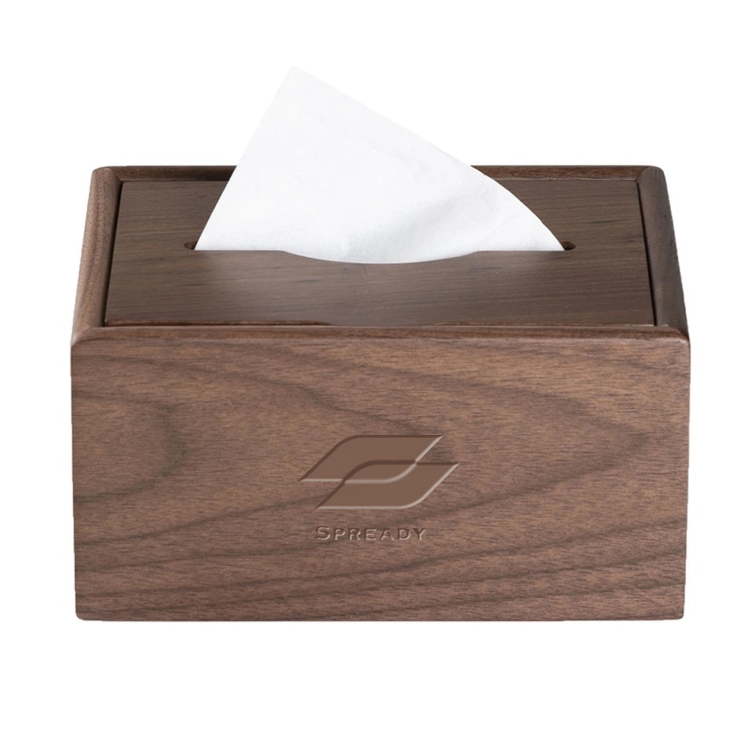 Black Walnut Tissue Box Cover Napkin Dispenser For Home