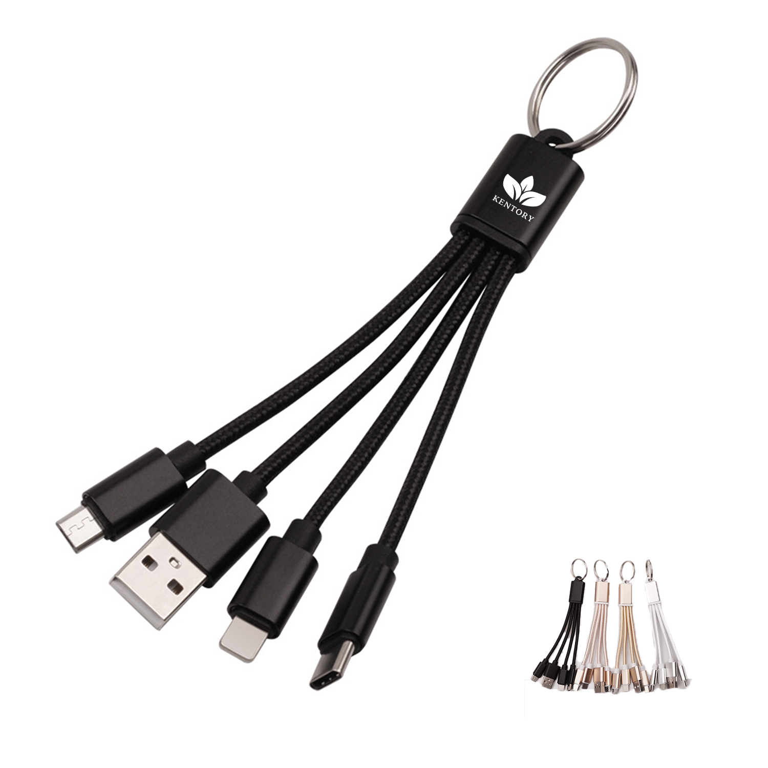 3 In 1 Charging Short Travel Keychain Cord