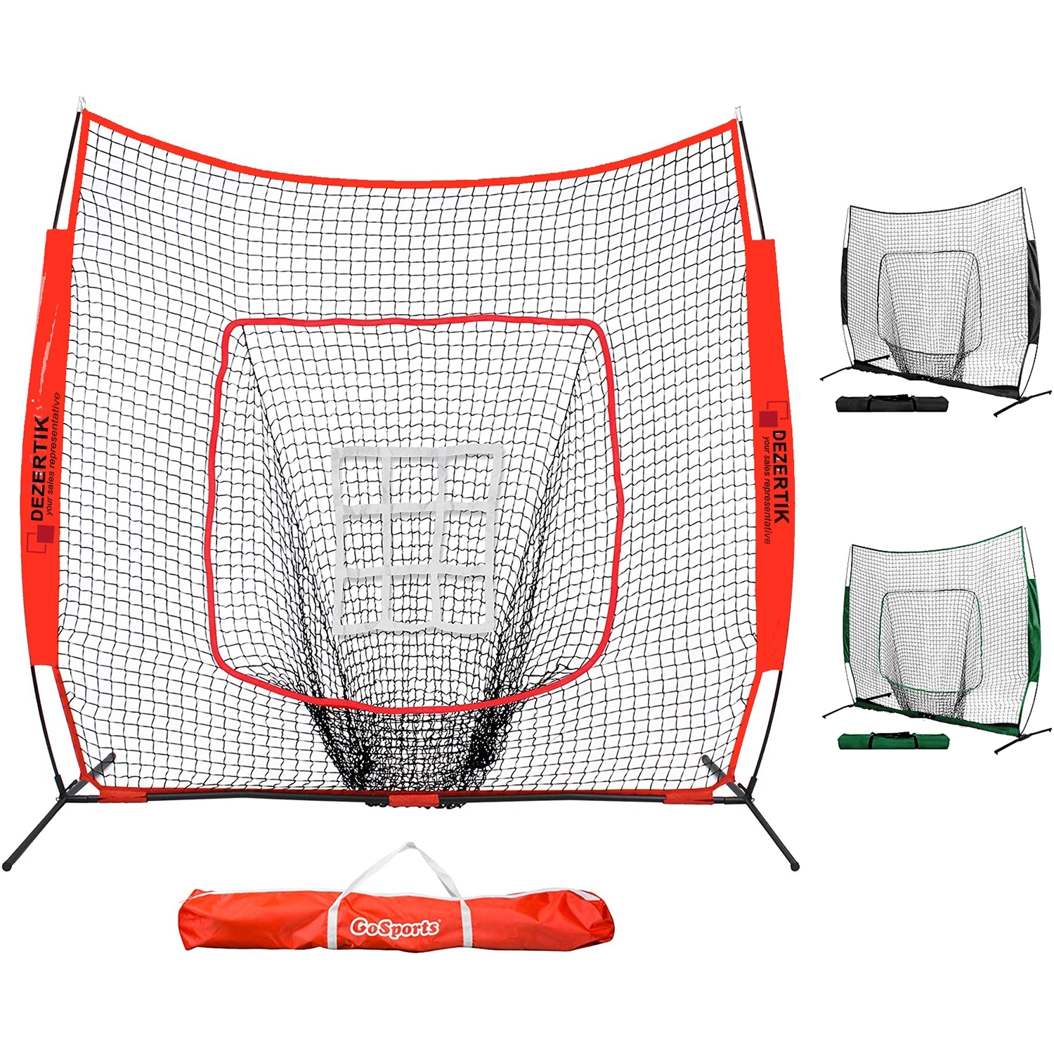 Baseball Practice Hitting Pitching Net With Bow Frame