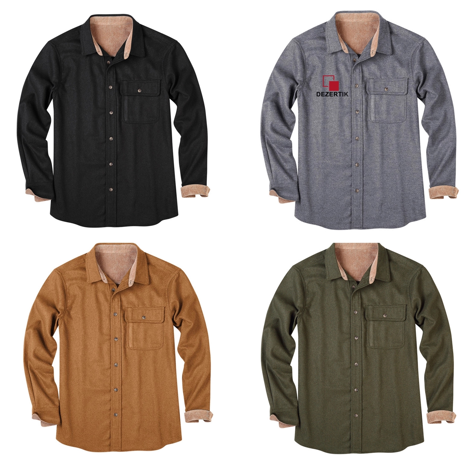 Men'S All Cotton Flannel Shirt