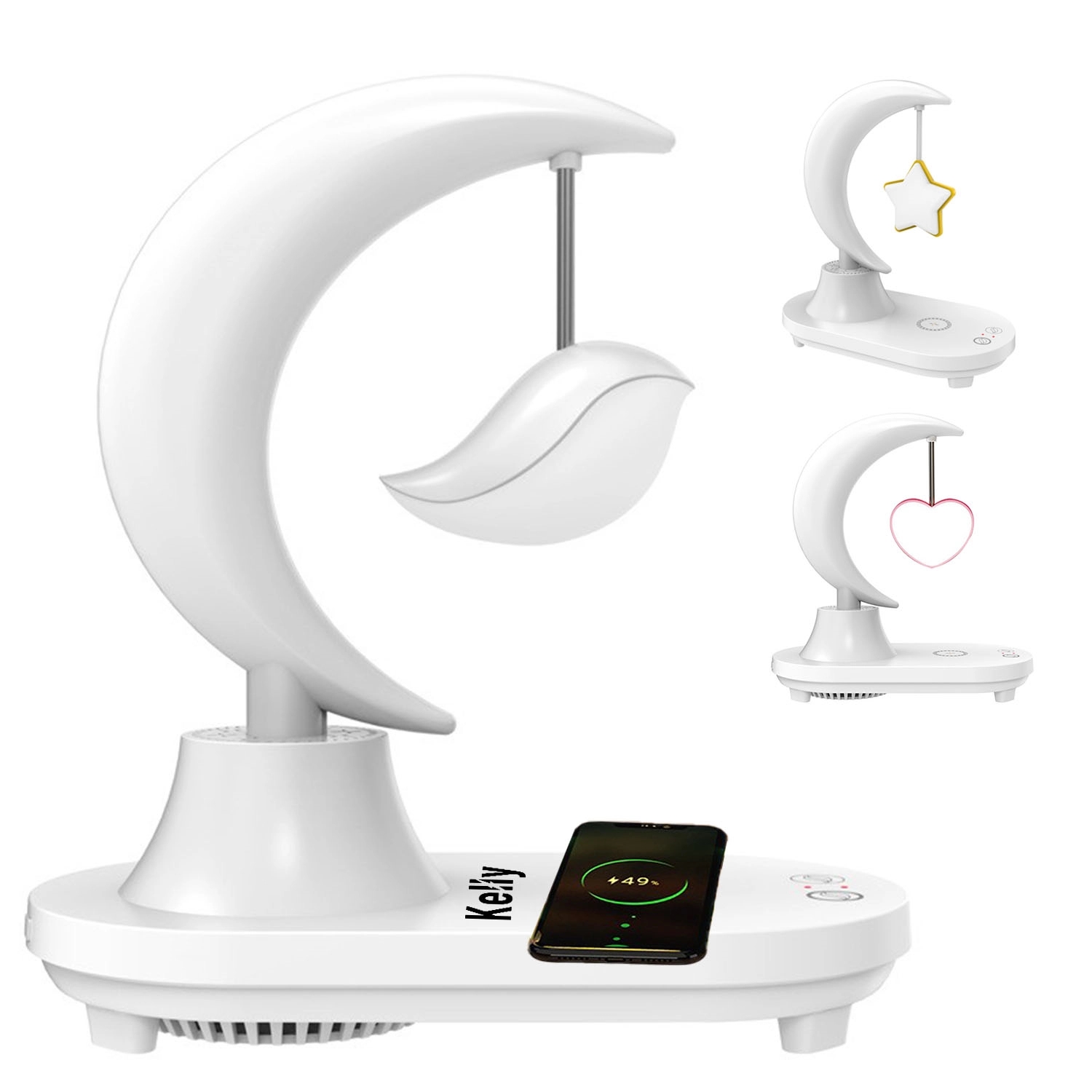 3In1 Wireless Charger & Led Lamp & Bluetooth Speaker