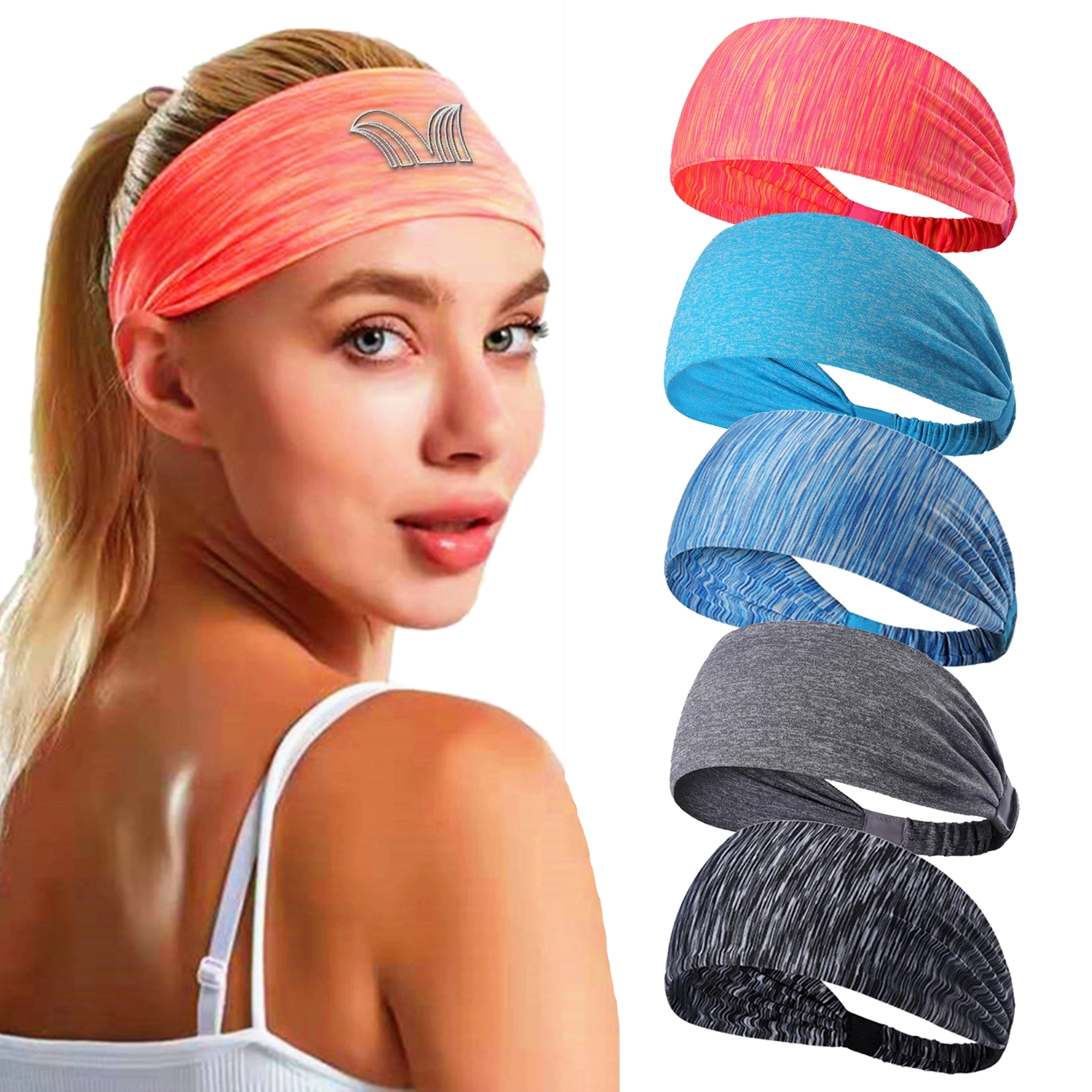 Athletic Sweatband Elastic Headbands