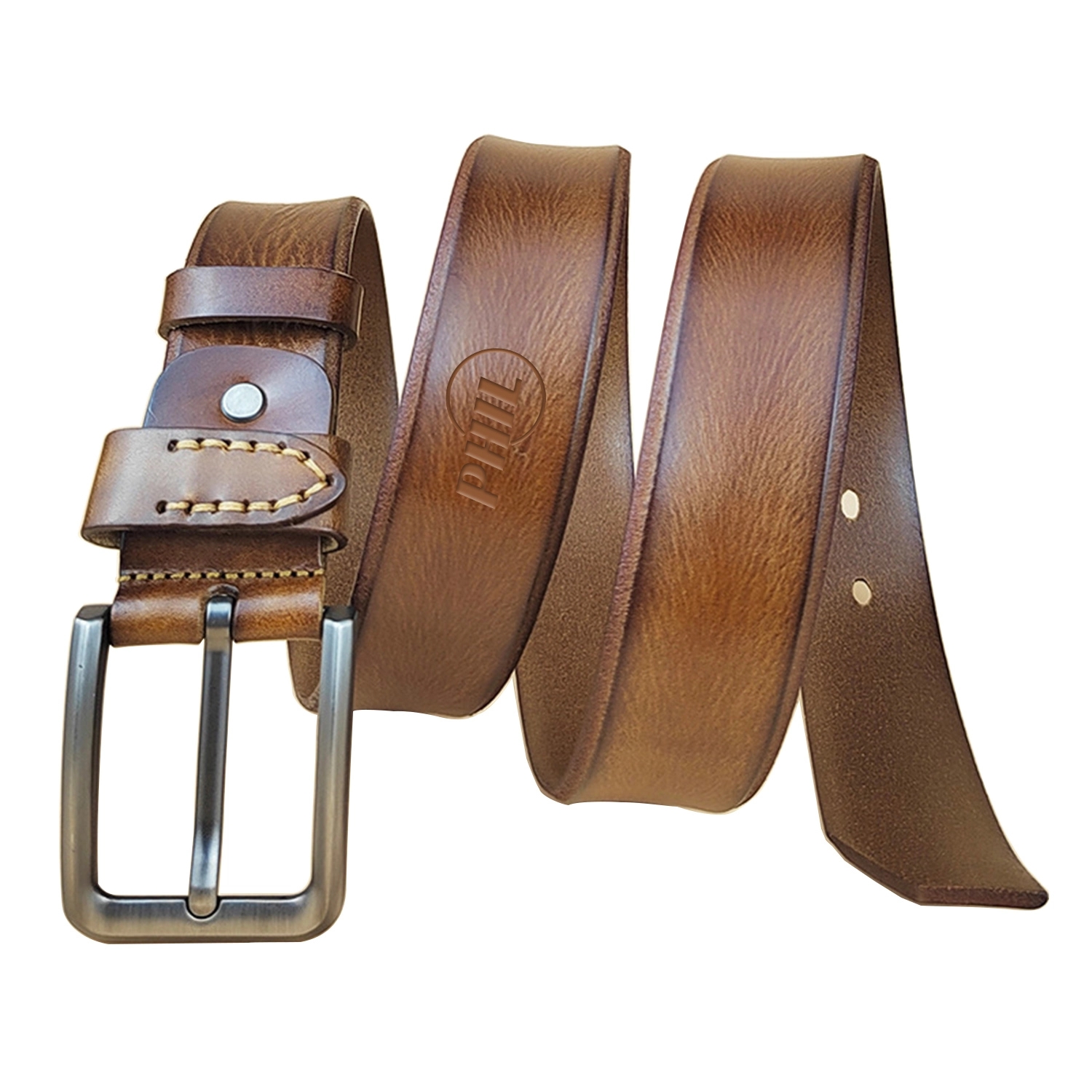 Men Classic Hand Made Top Layer Leather Belt
