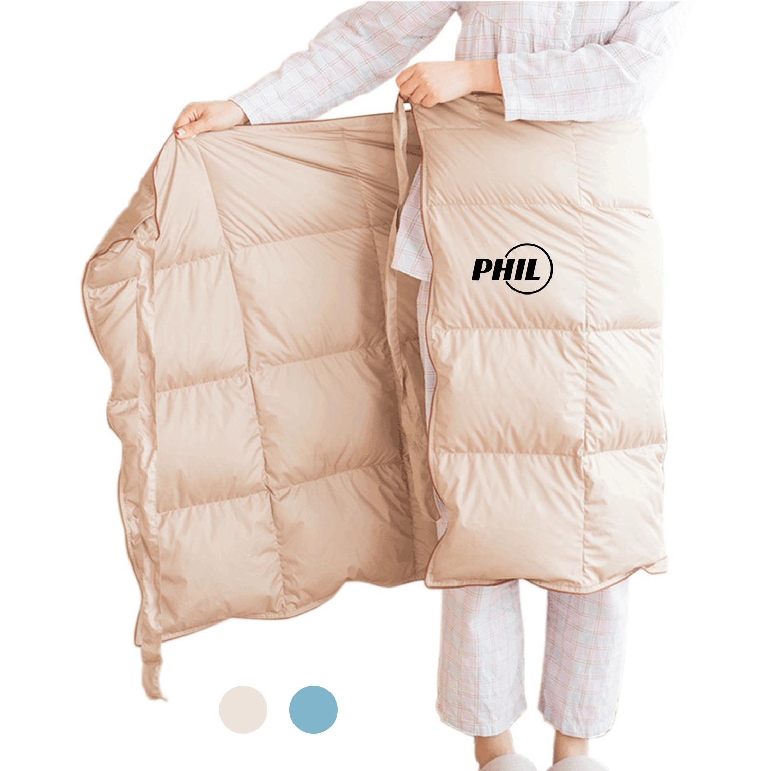 Duck Down Portable Throw Blanket