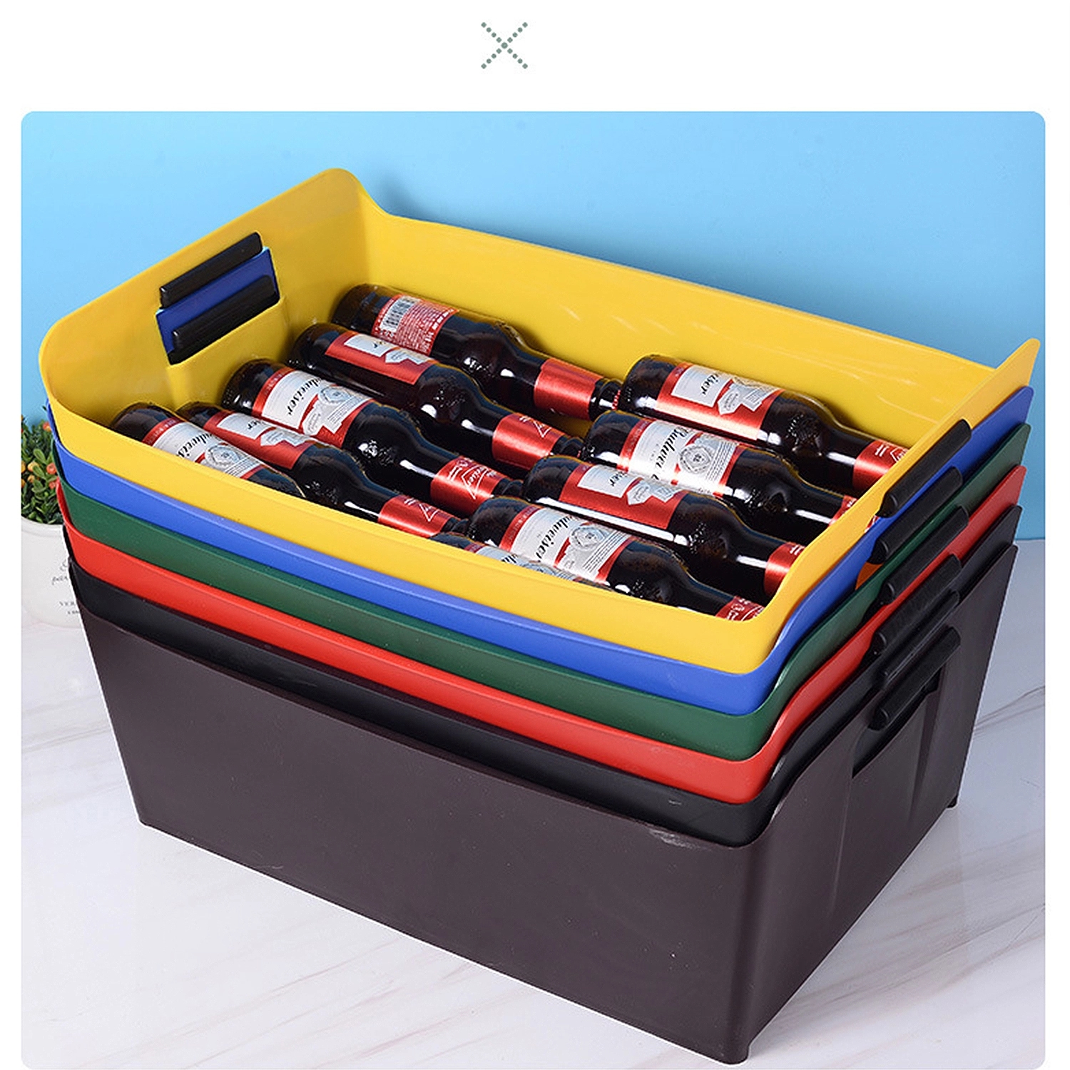 Multicolor Plastic Ice Bucket