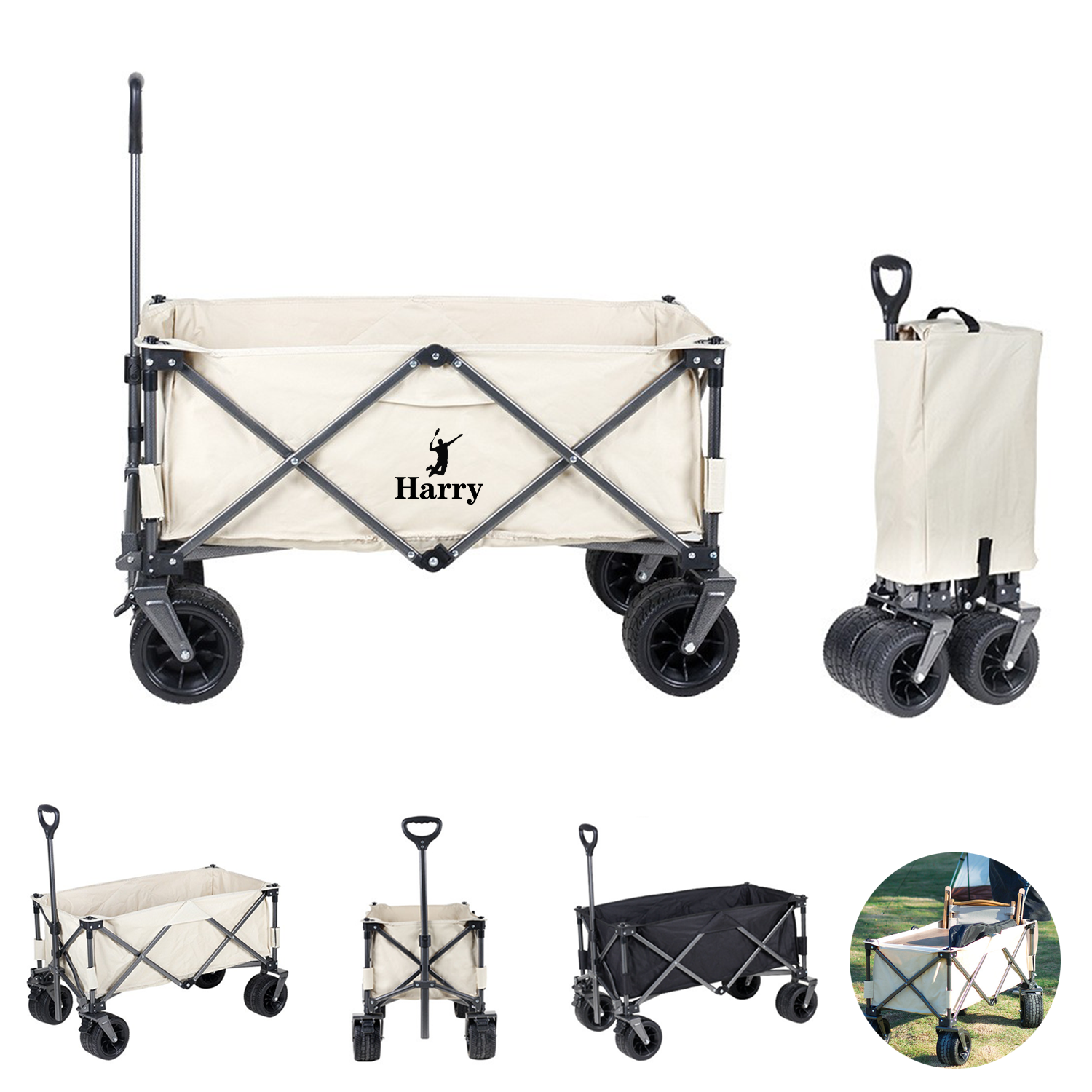 Heavy Duty Outdoor Camping Collapsible Folding Wagon