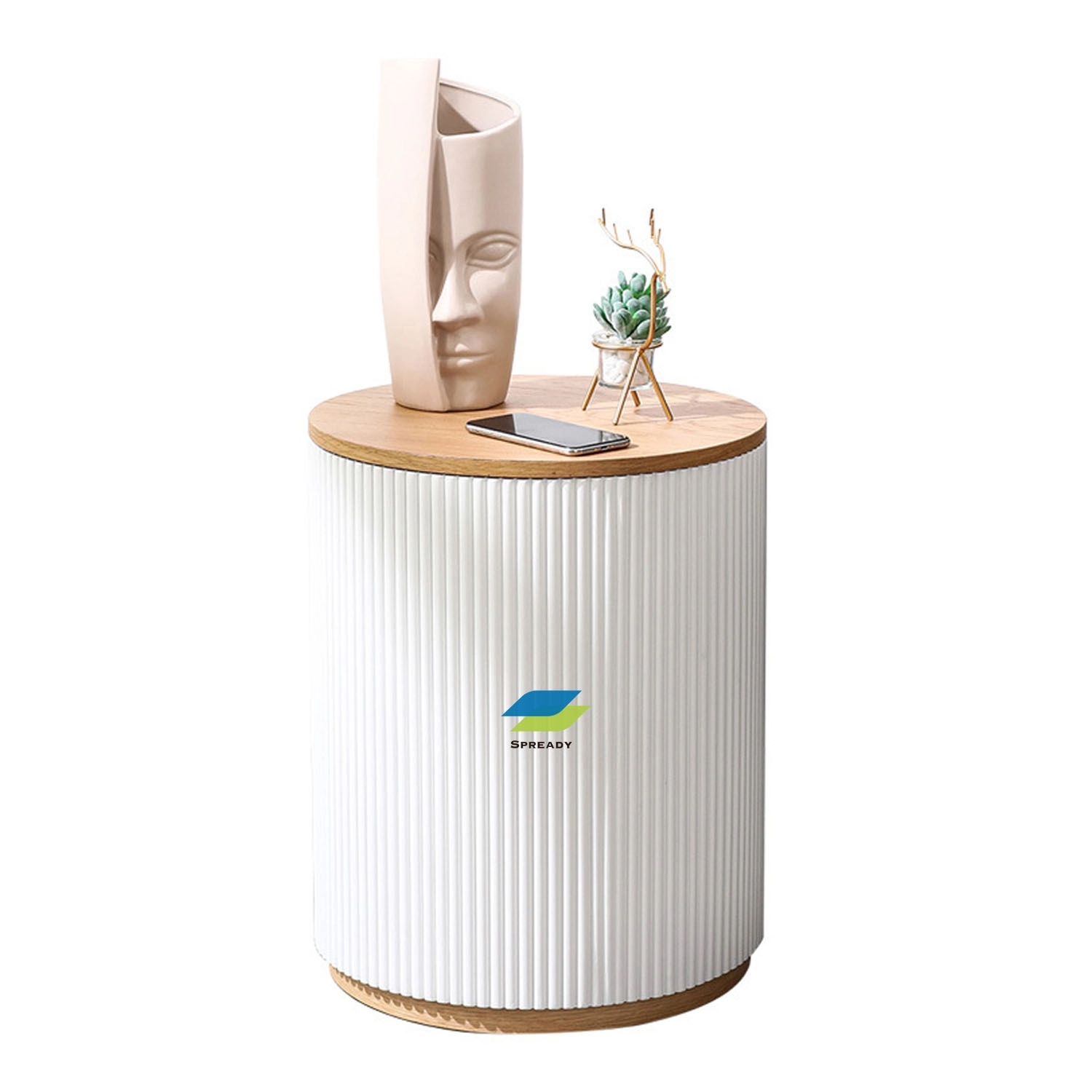 Modern Design Round End Storage Table