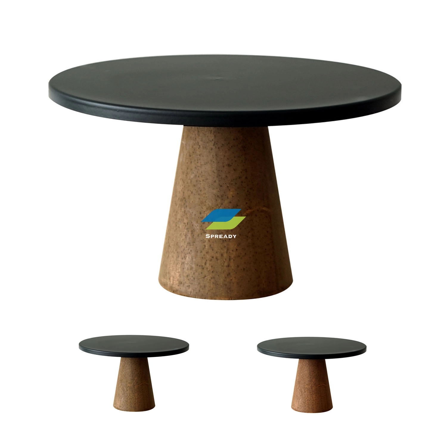 Round Pine Wood Cake Dessert Display Cupcake Stands