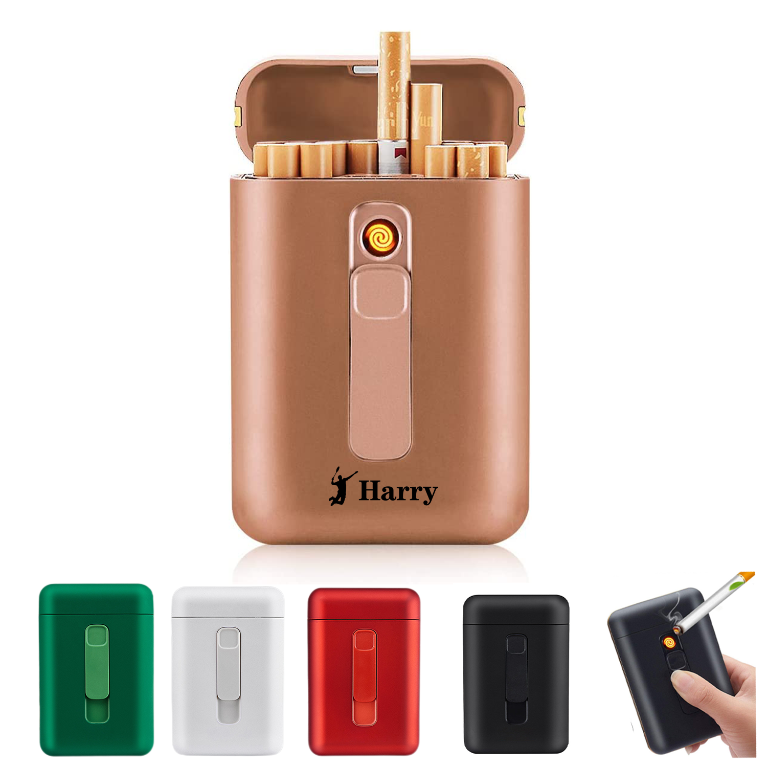 2 In 1 Cigarette Case With Lighter