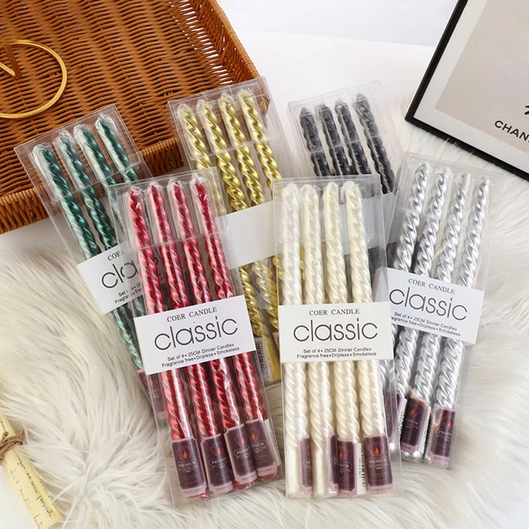 Unscented Taper Candle Set