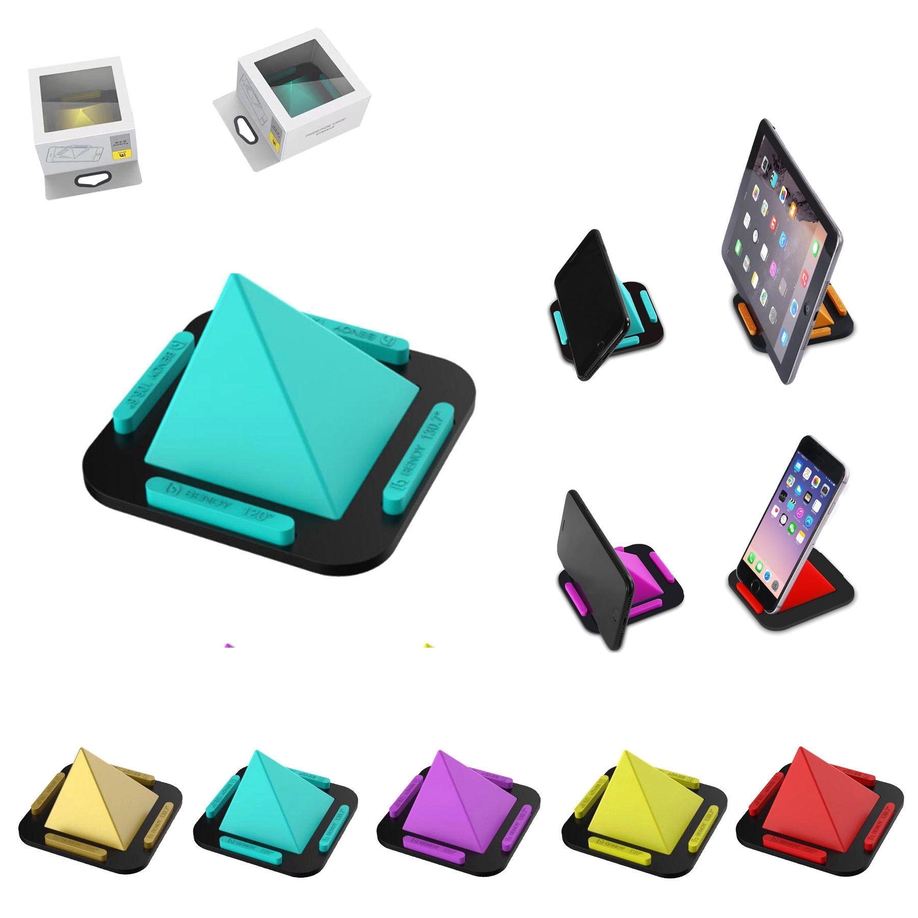 Pyramid Silicone Mobile Phone Holder