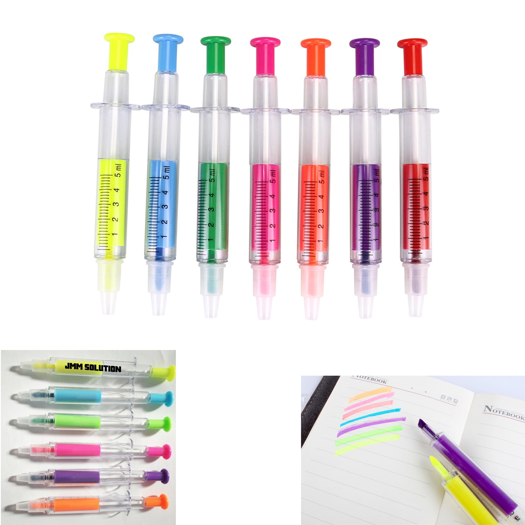 Syringe Ball Pens With Highlighter