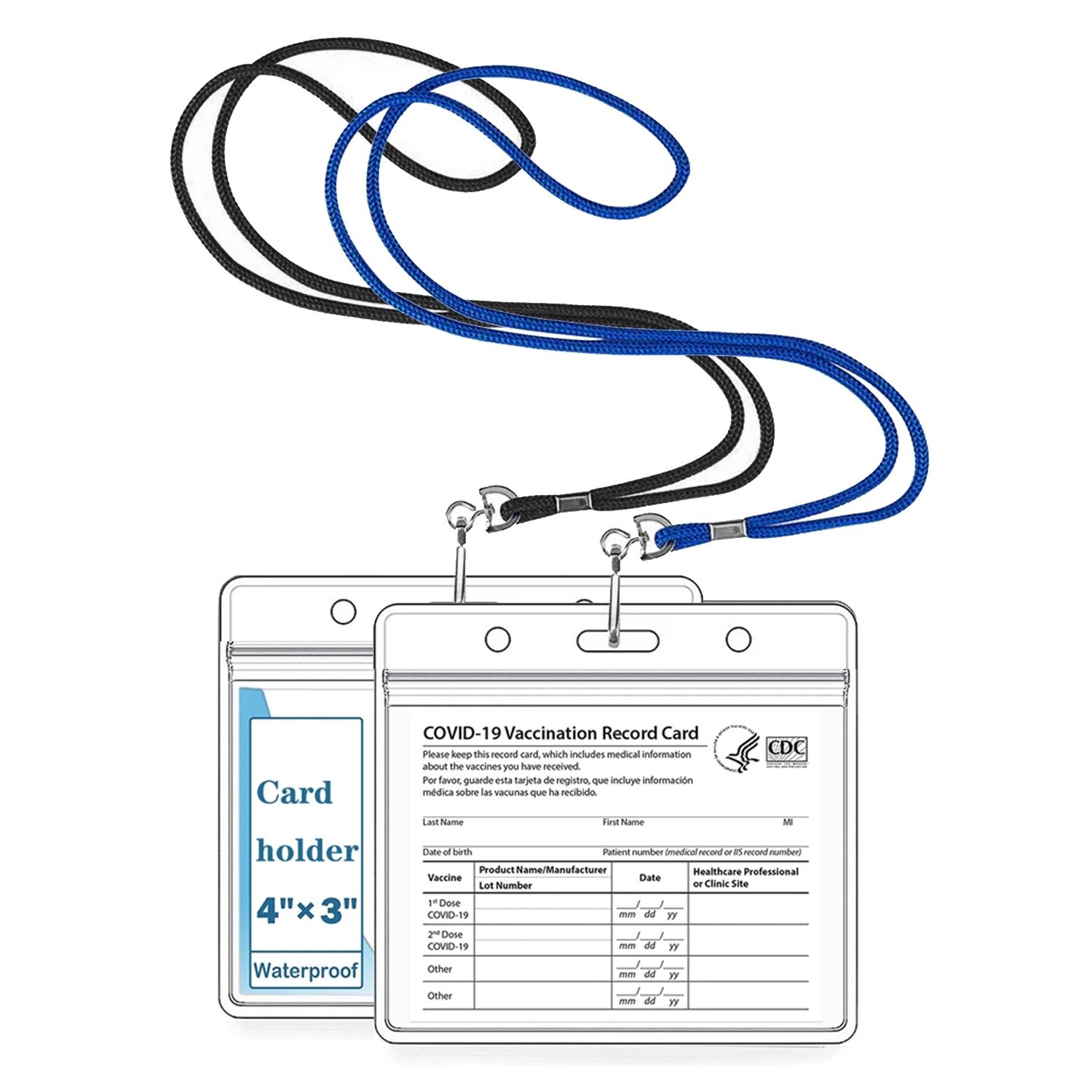 4" x3" PVC Vaccination Card Protector for CDC