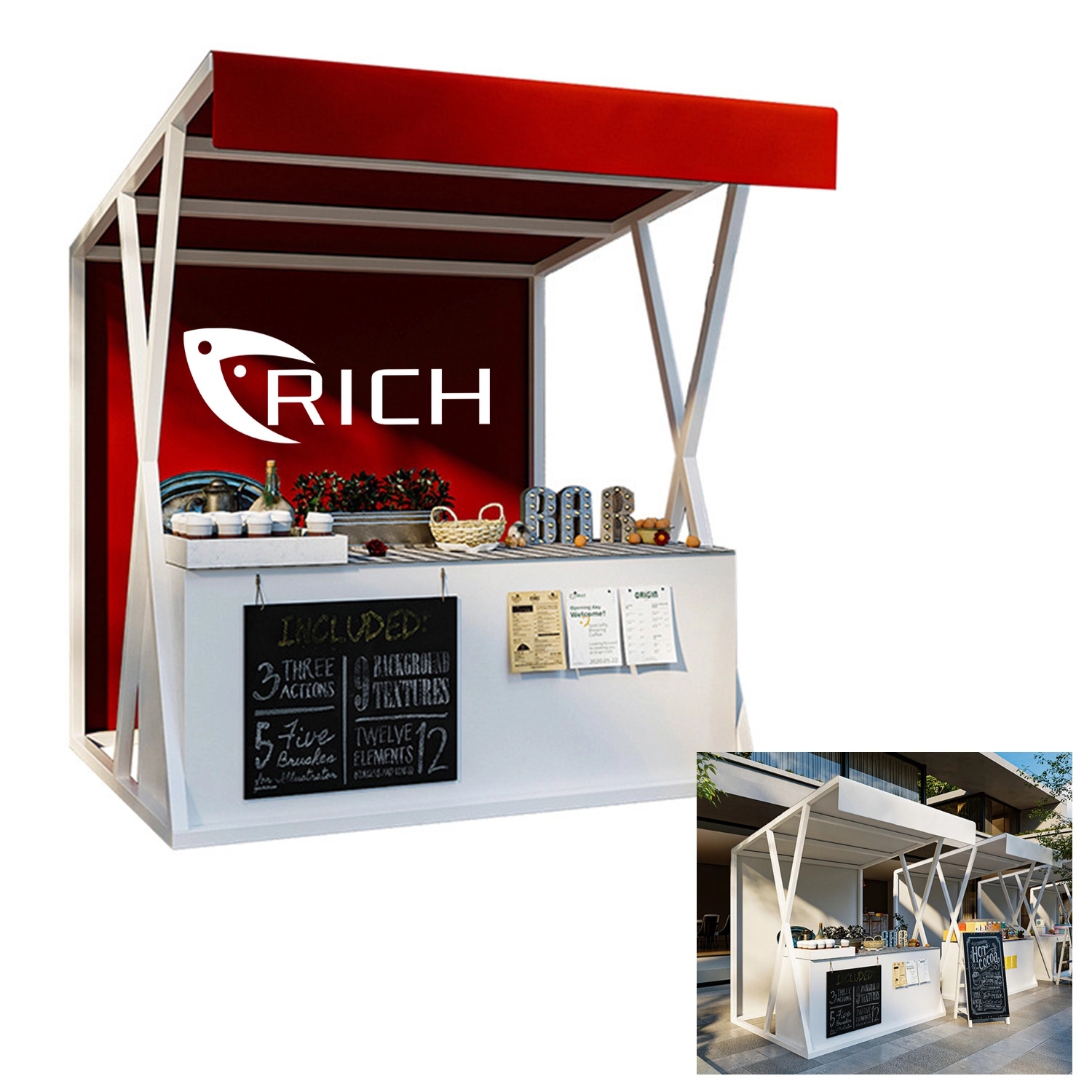 Outdoor Stall With Counter