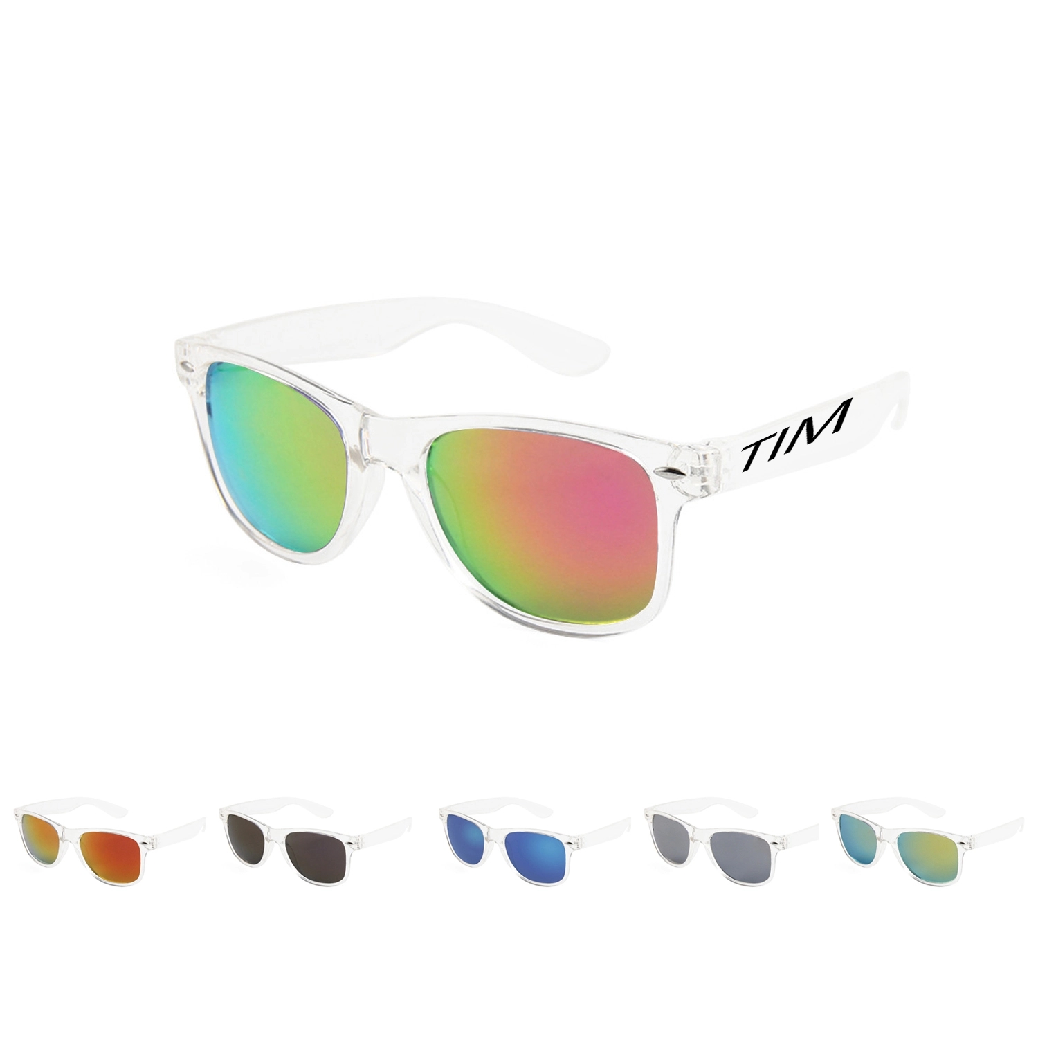 Adults Clear Fram Rainbow Sunglasses