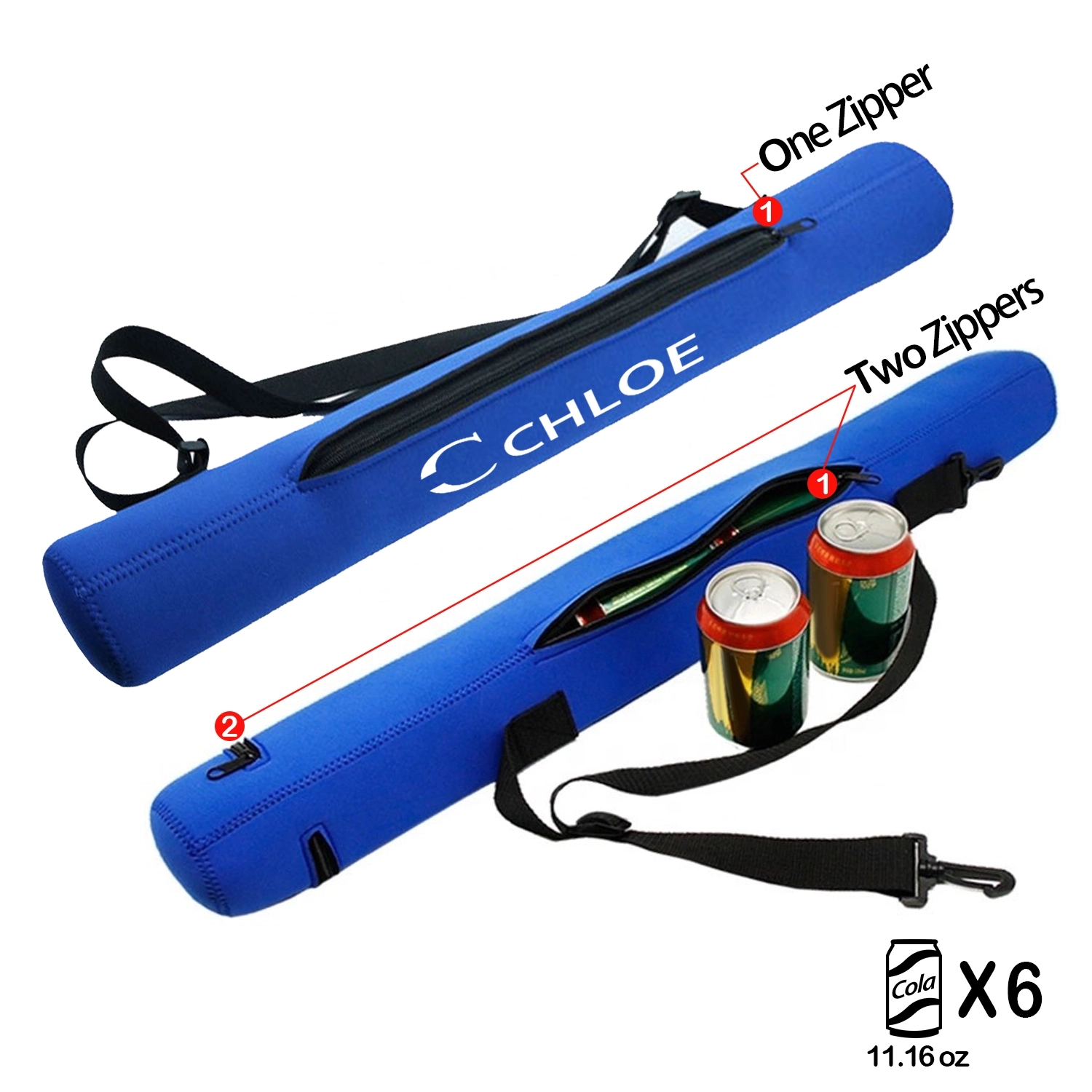 Six Can Neoprene Tube Cooler