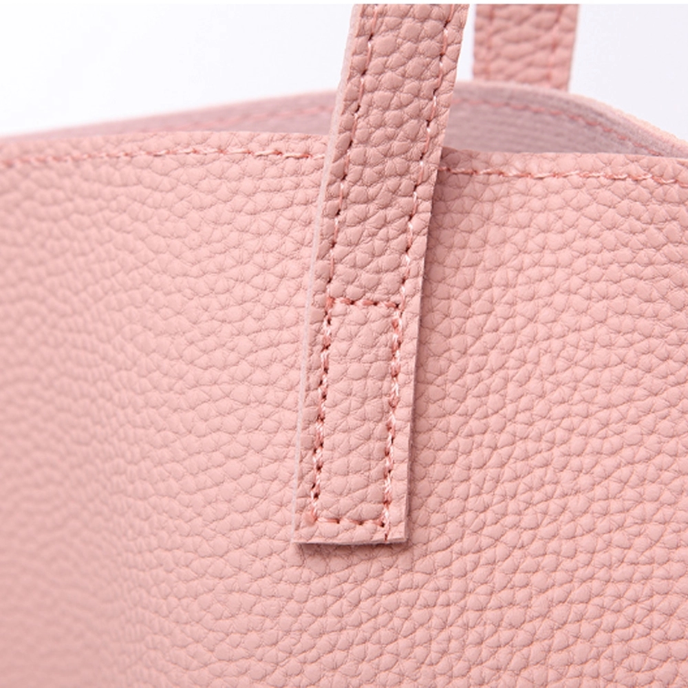 Soft Faux Leather Tote Shoulder Bag - Image 3