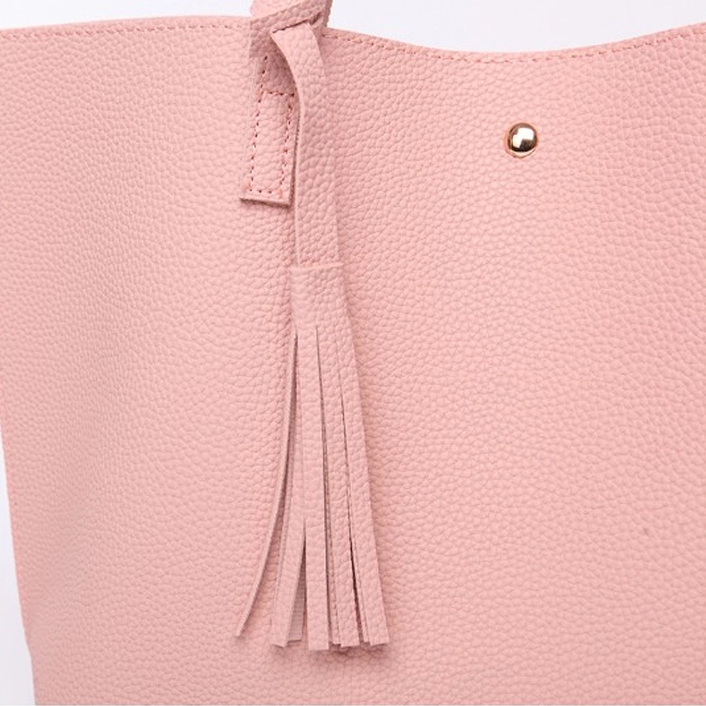 Soft Faux Leather Tote Shoulder Bag - Image 7