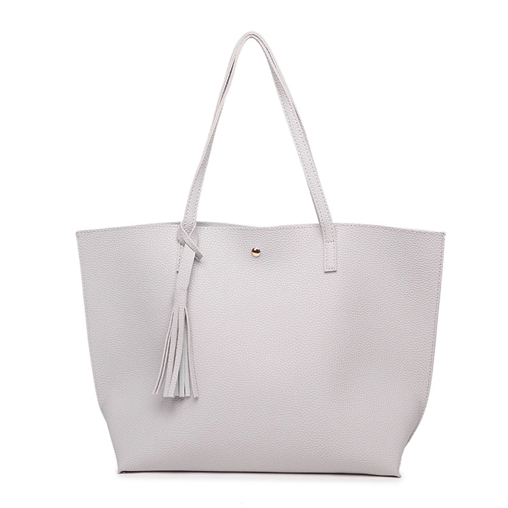 Soft Faux Leather Tote Shoulder Bag - Image 12