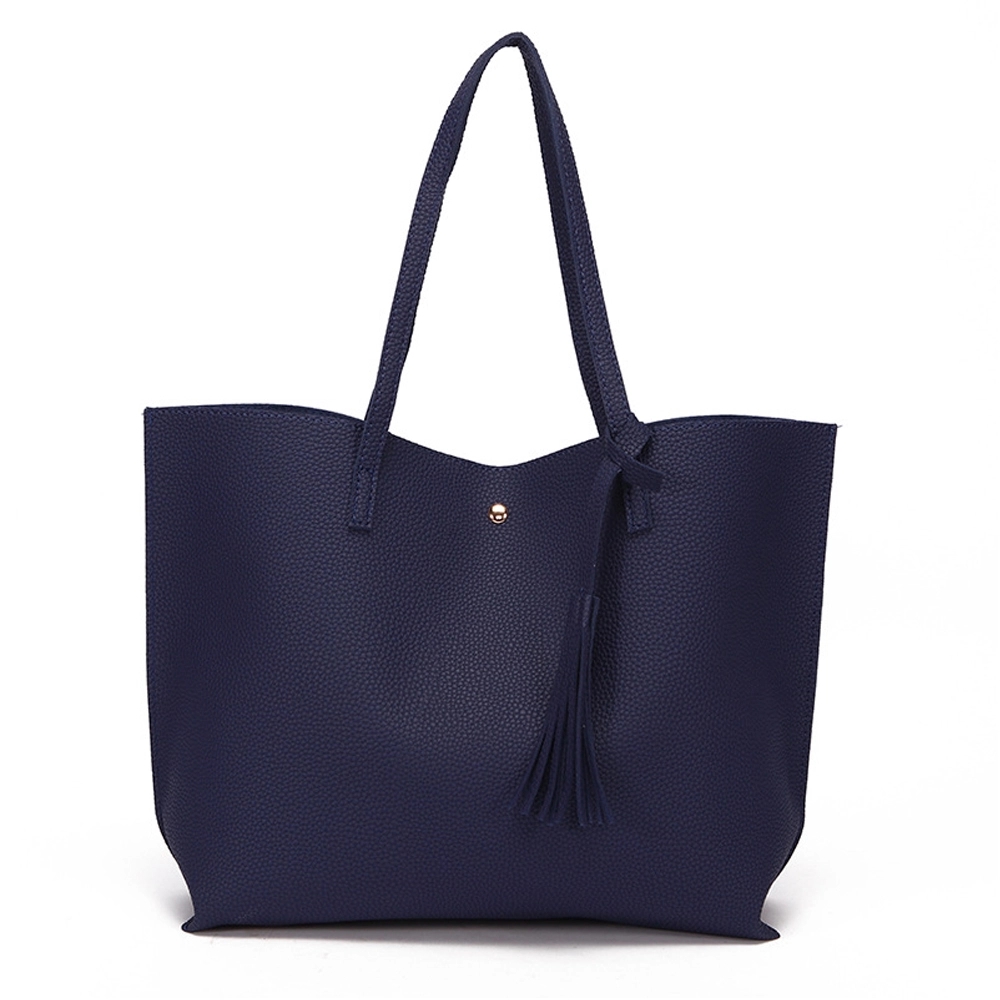 Soft Faux Leather Tote Shoulder Bag - Image 15