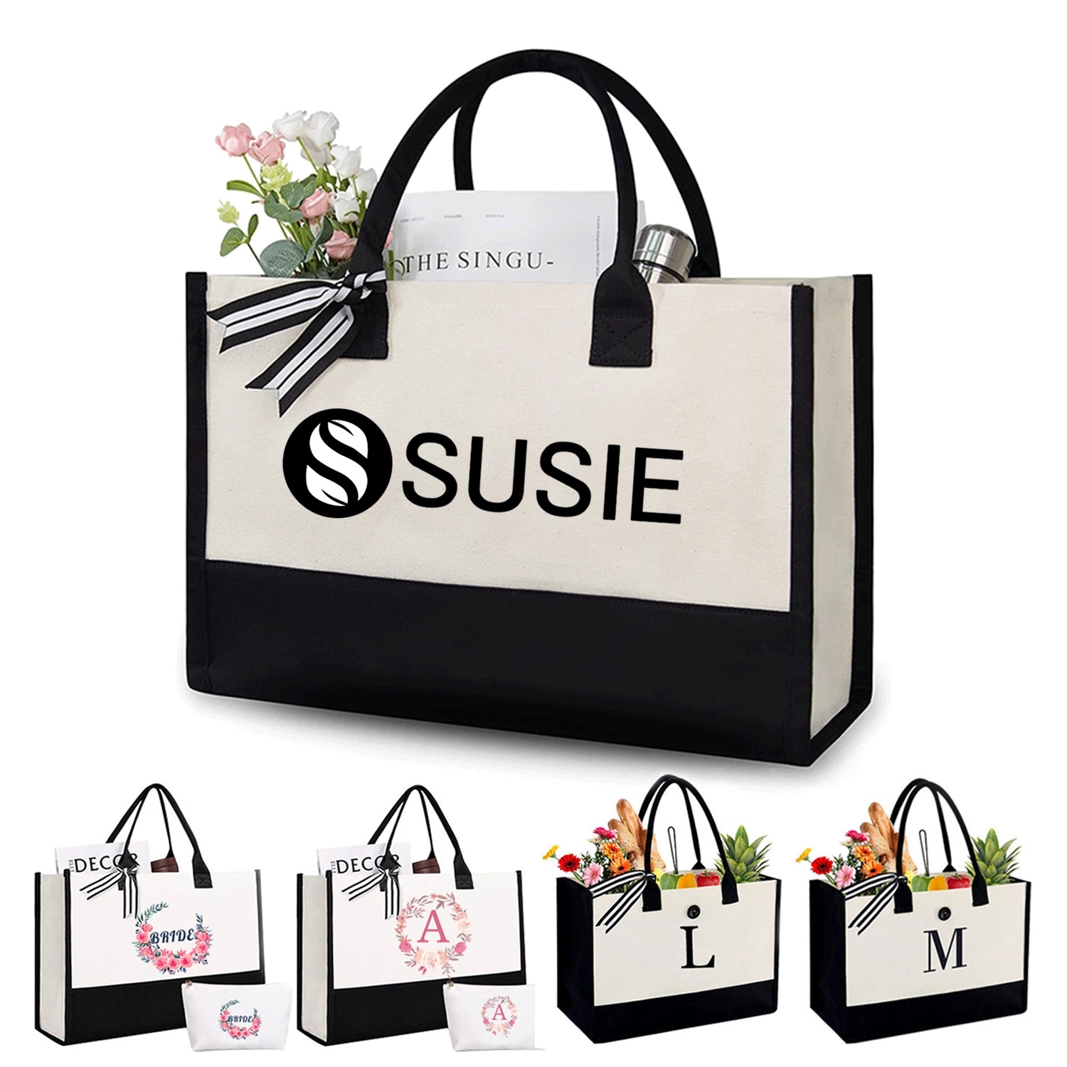 Canvas Beach Tote Traveling Outdoors Bag