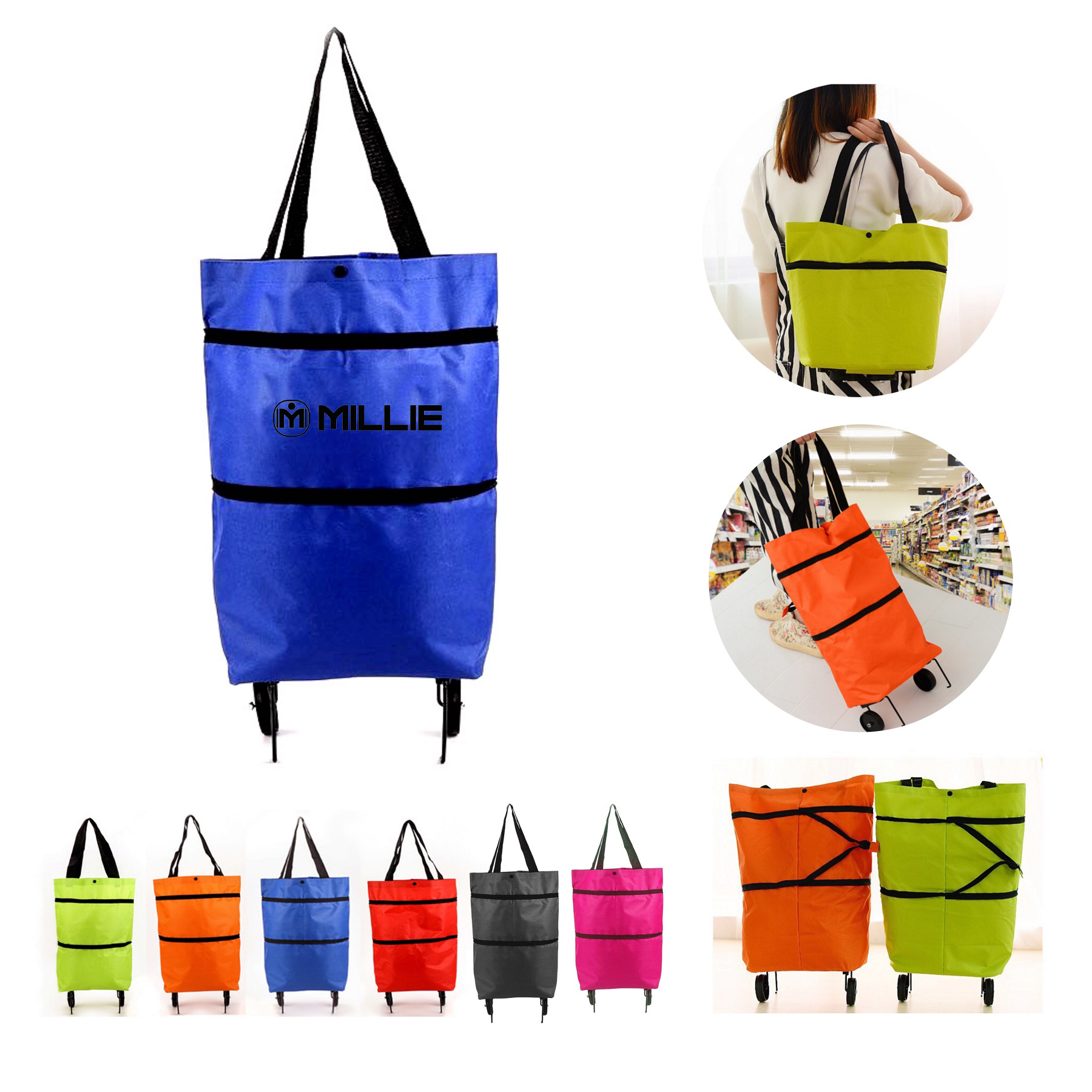 Foldable Shopping Bag Trolley