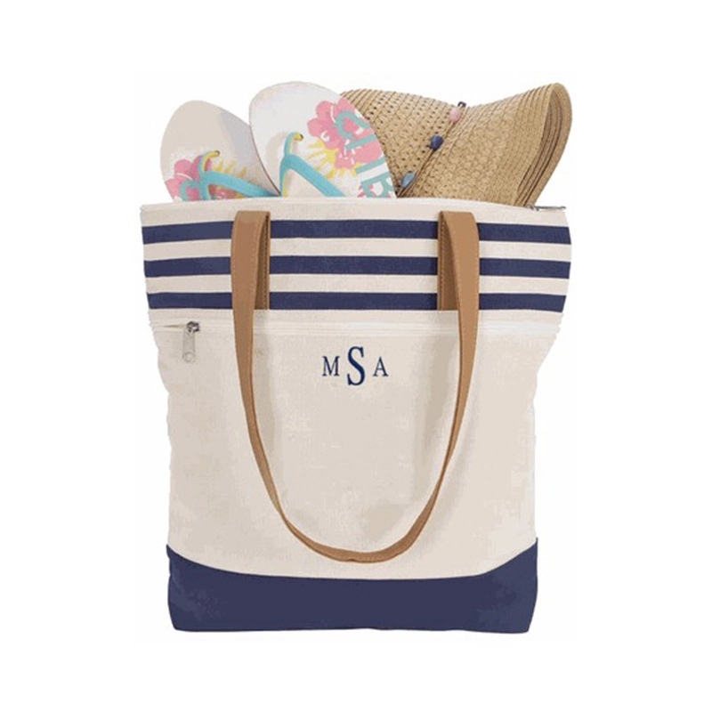 Beach Canvas Two-Tone Tote Bag