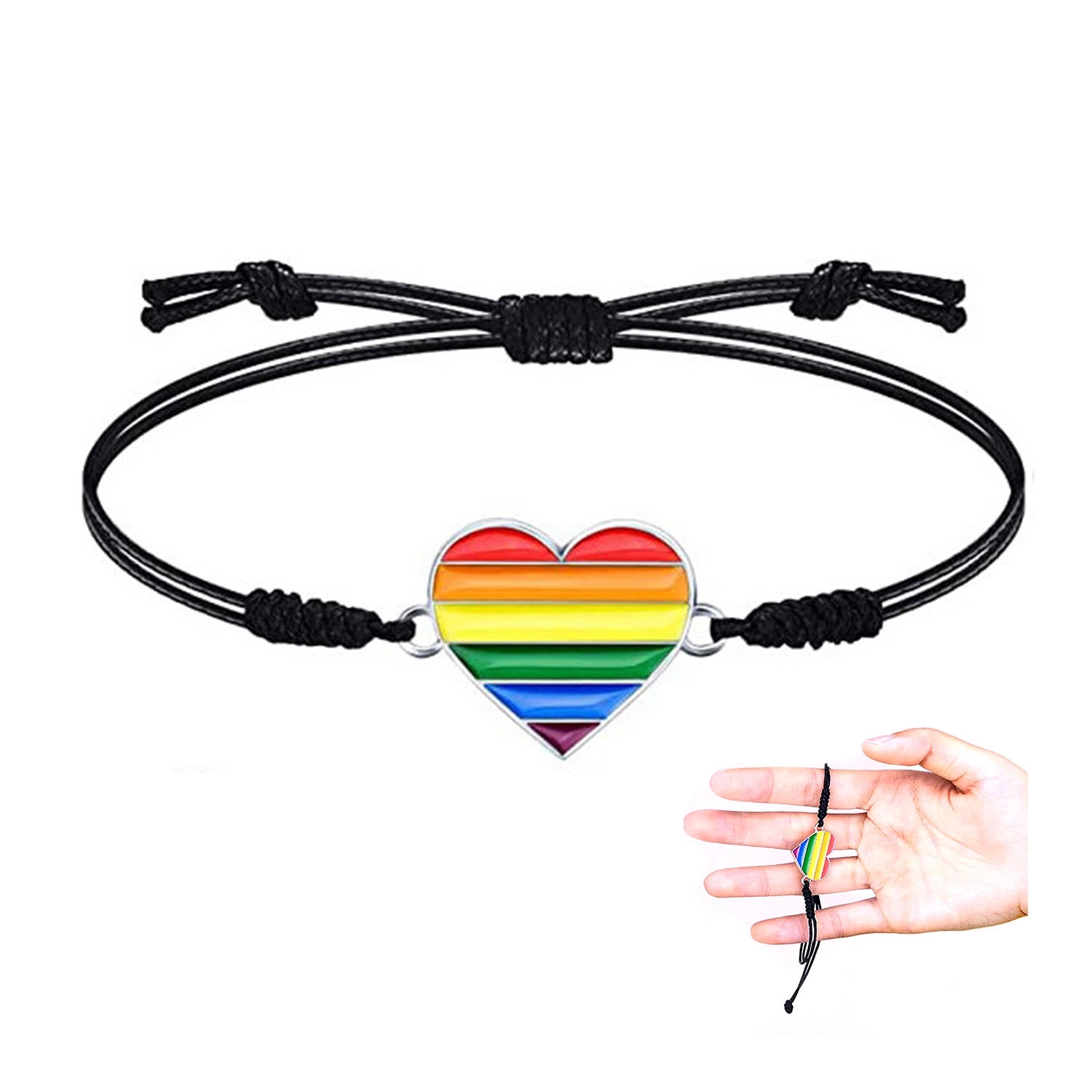 Women Heart Braided Bracelet