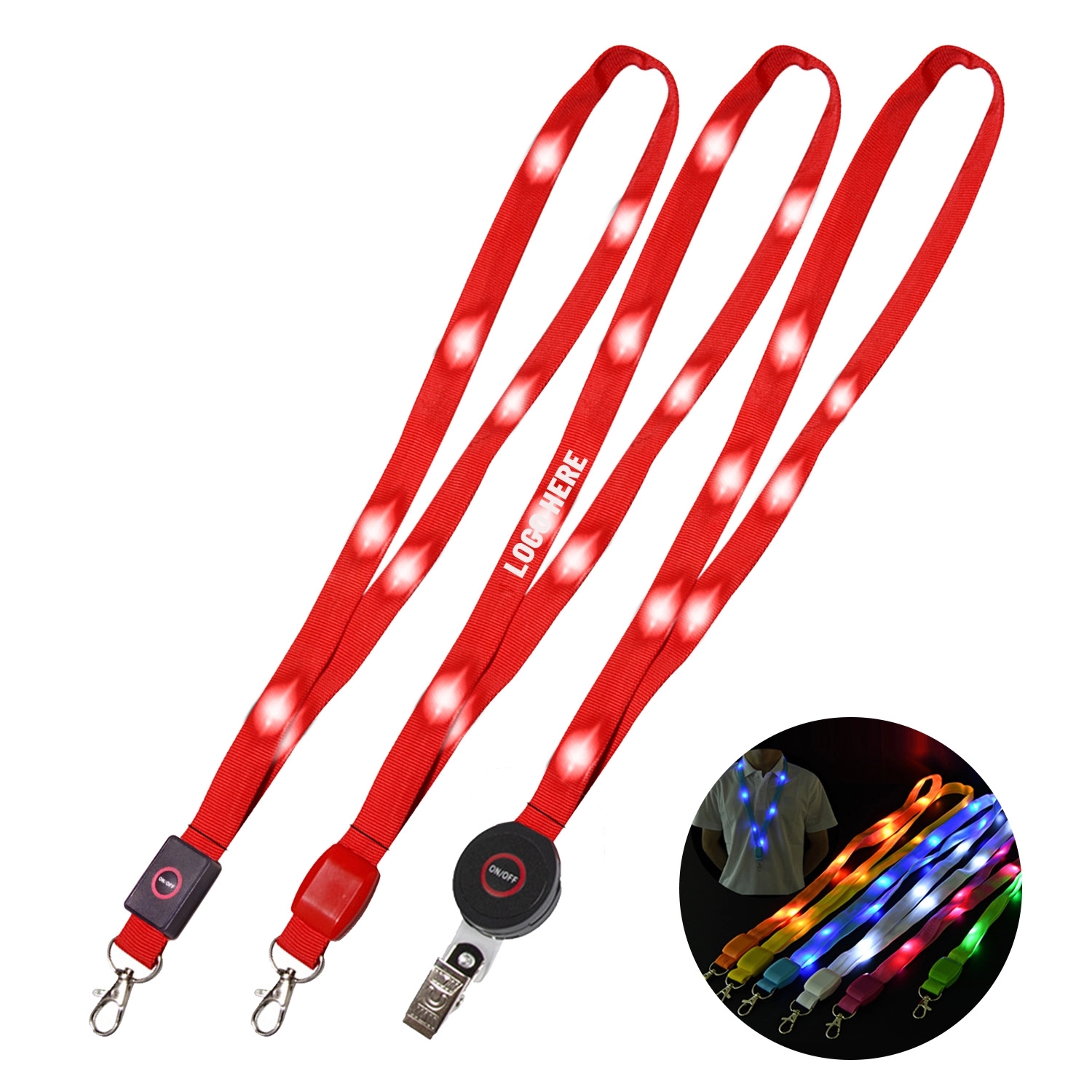 Led Light Up Neon Necklace Neck Lanyard