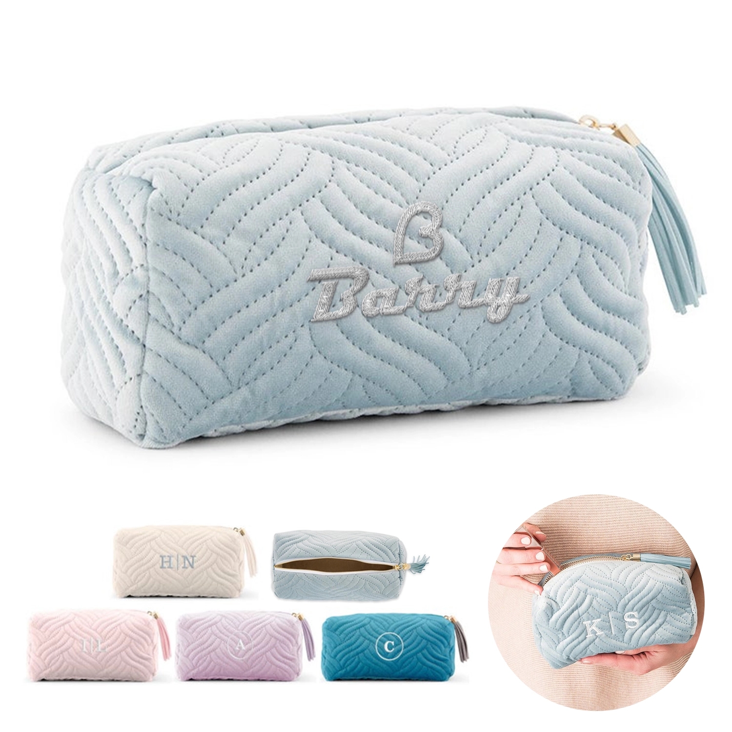 Embroidered Makeup Bag