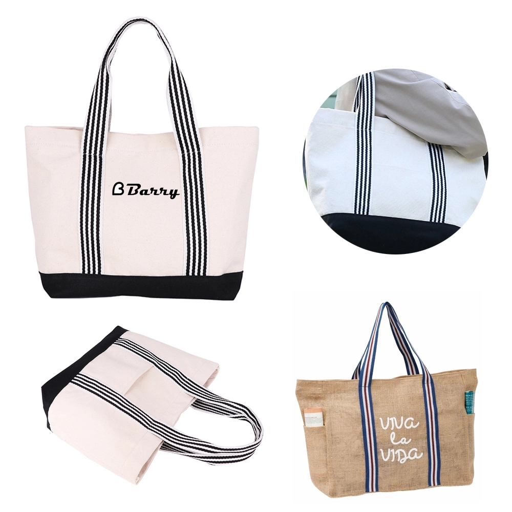 Jute Handbag With Pockets