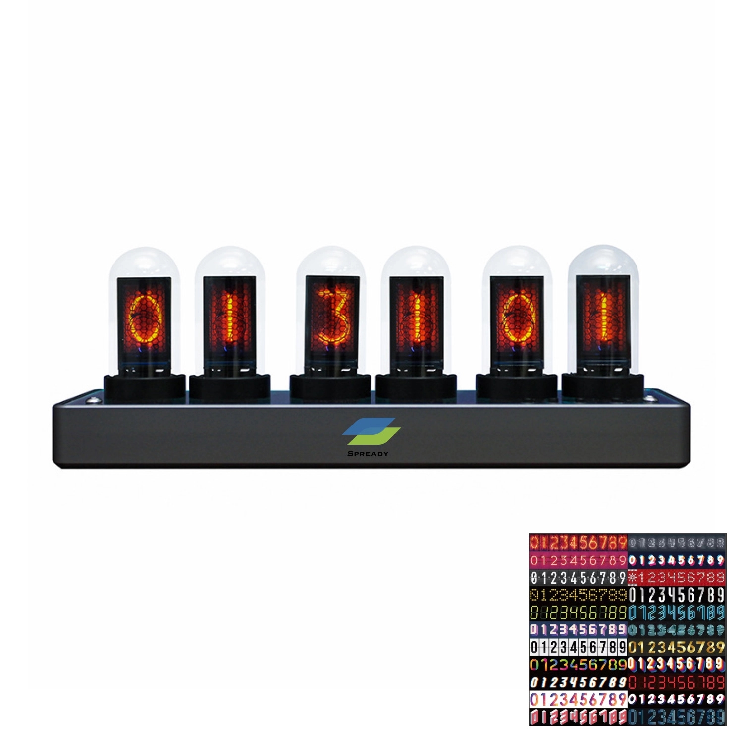 Ips Nixie Tube Digital Clock Electronic Calendar