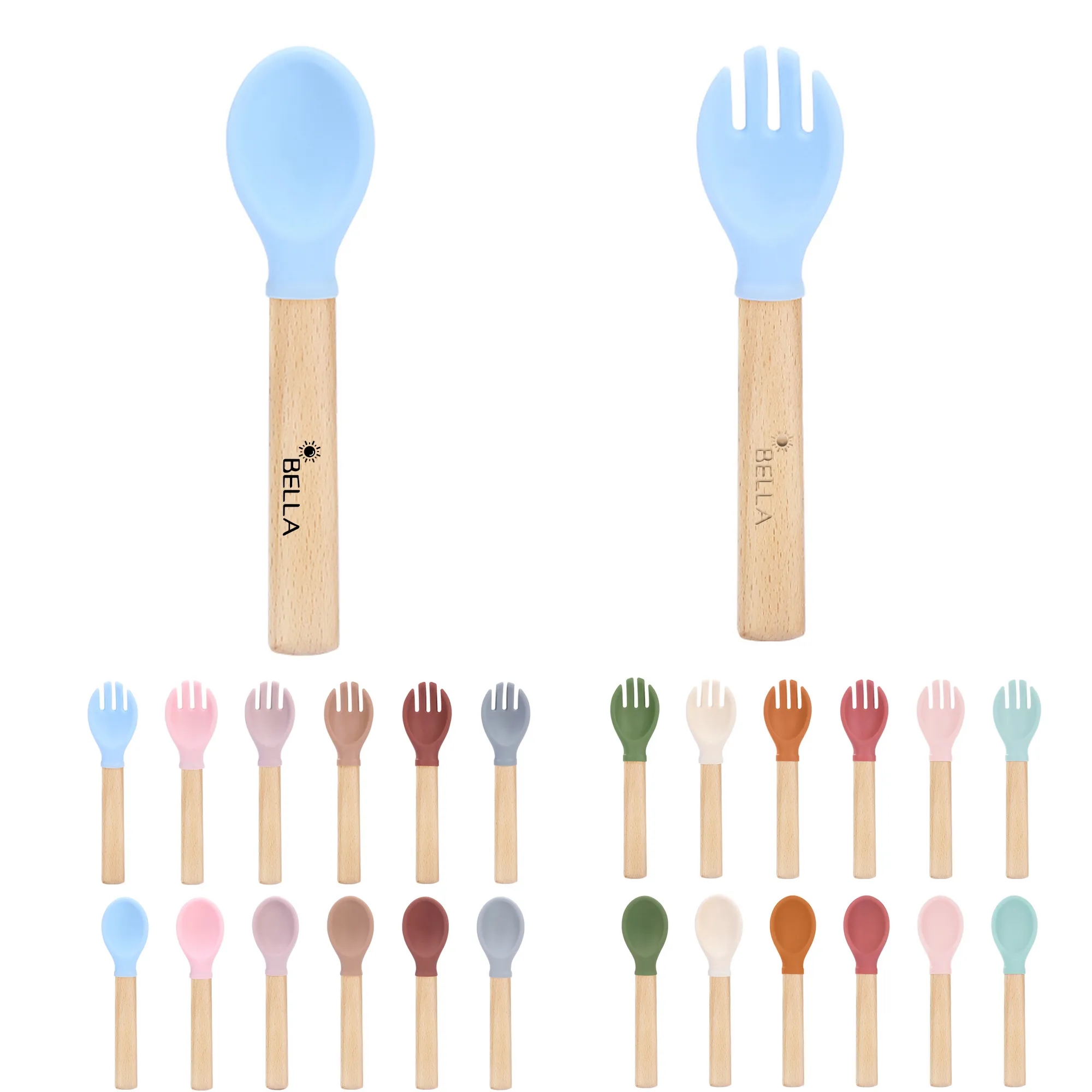 Silicone Baby Spoons Tips For Toddlers Self-Feeding Utensils