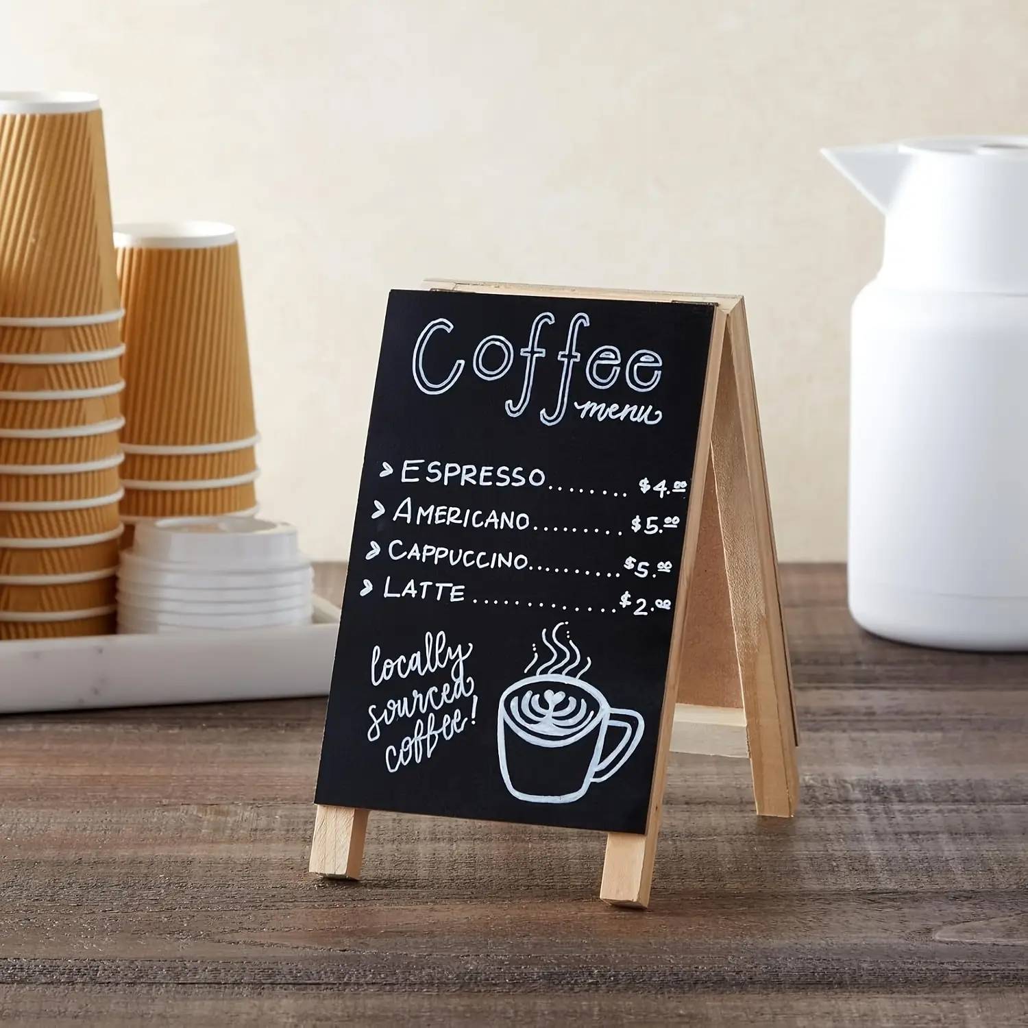 Foldable Double-Sided Chalkboard Stand - Image 3